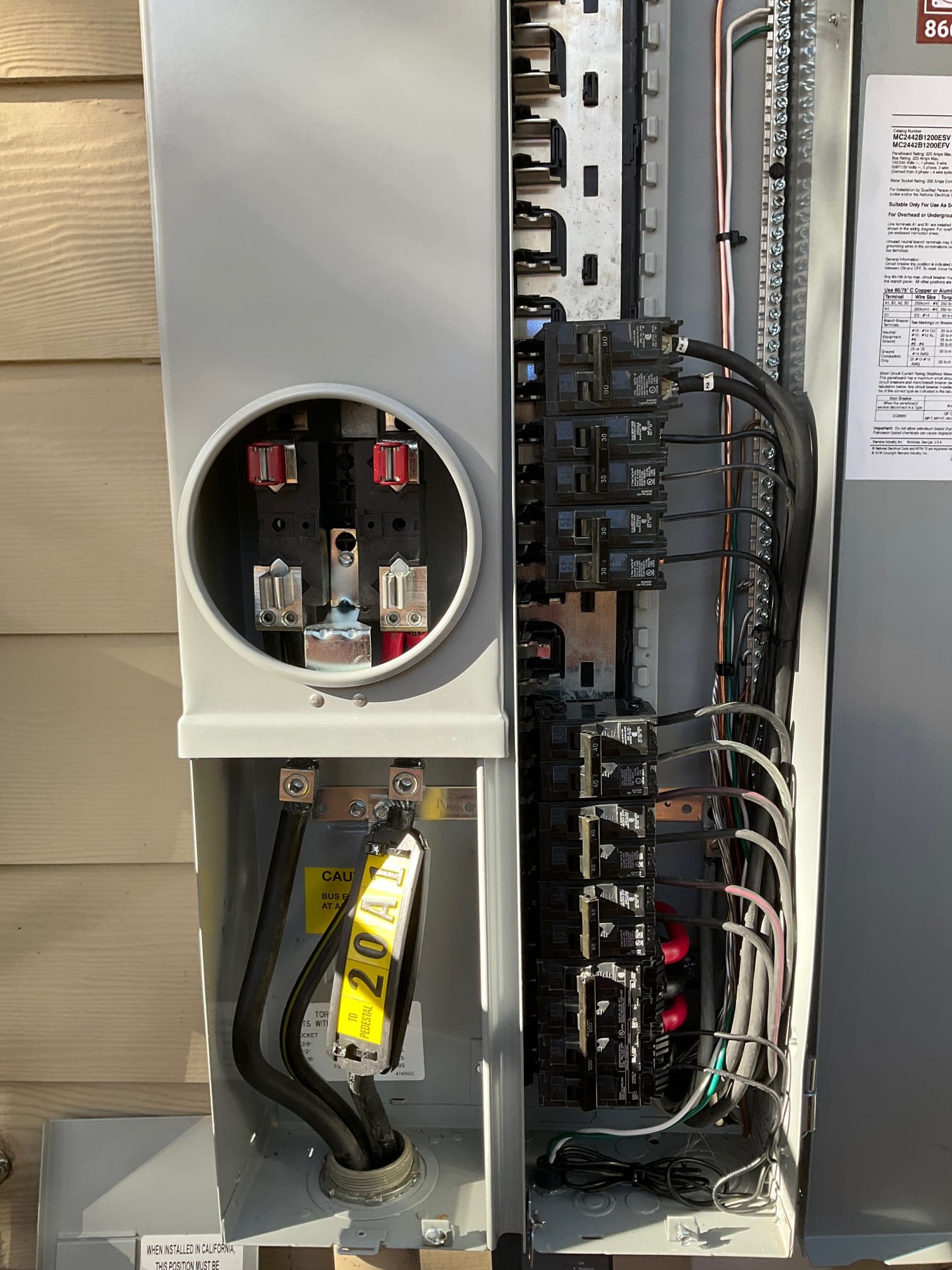 200A Electrical Panel Upgrade & Outdoor Panel Install | Cary, NC completed by Touchstone Electric