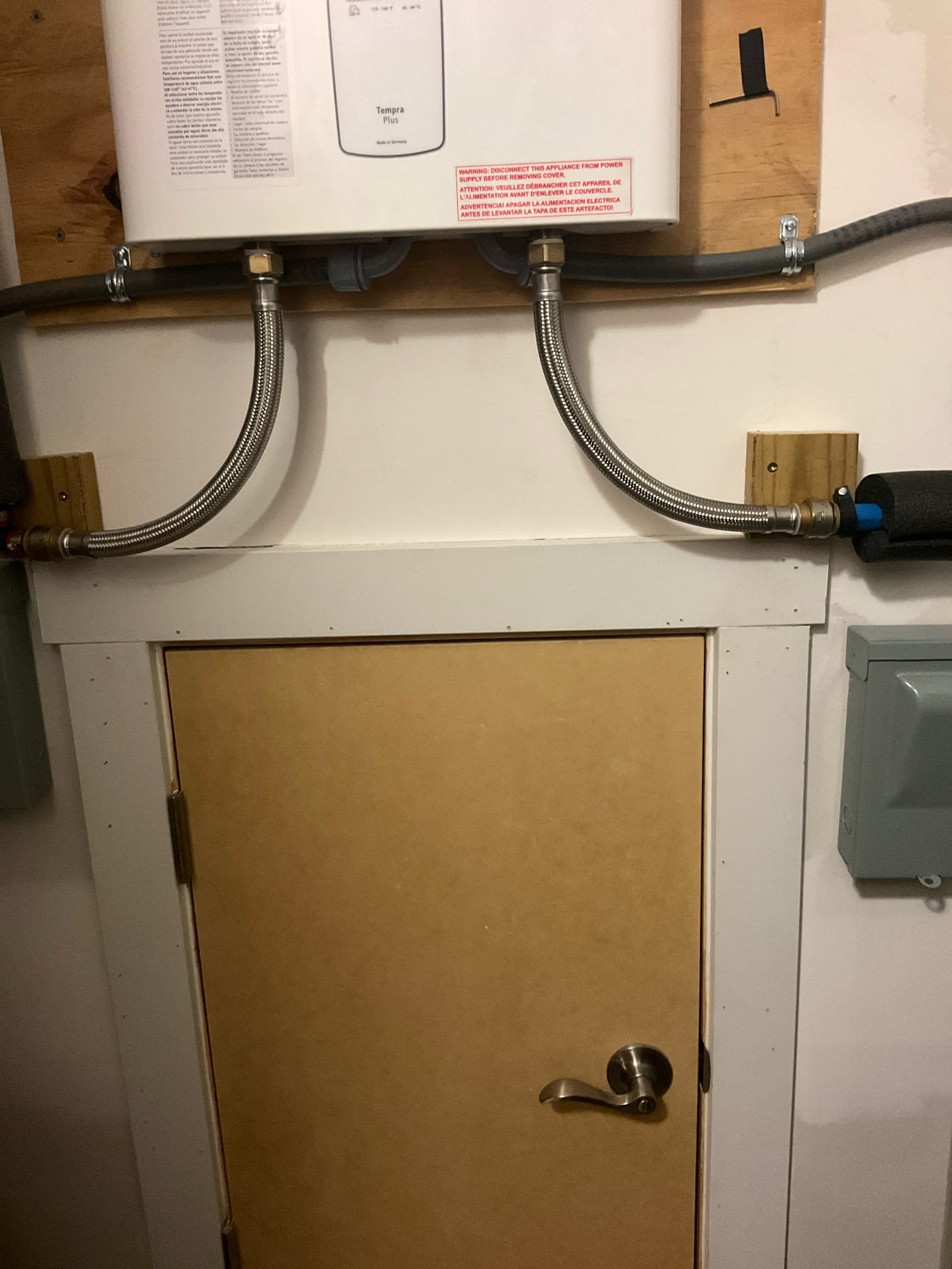 Hot Water Tank Wiring, 50A Breakers & 60A Disconnects | Matthews, NC completed by Touchstone Electric