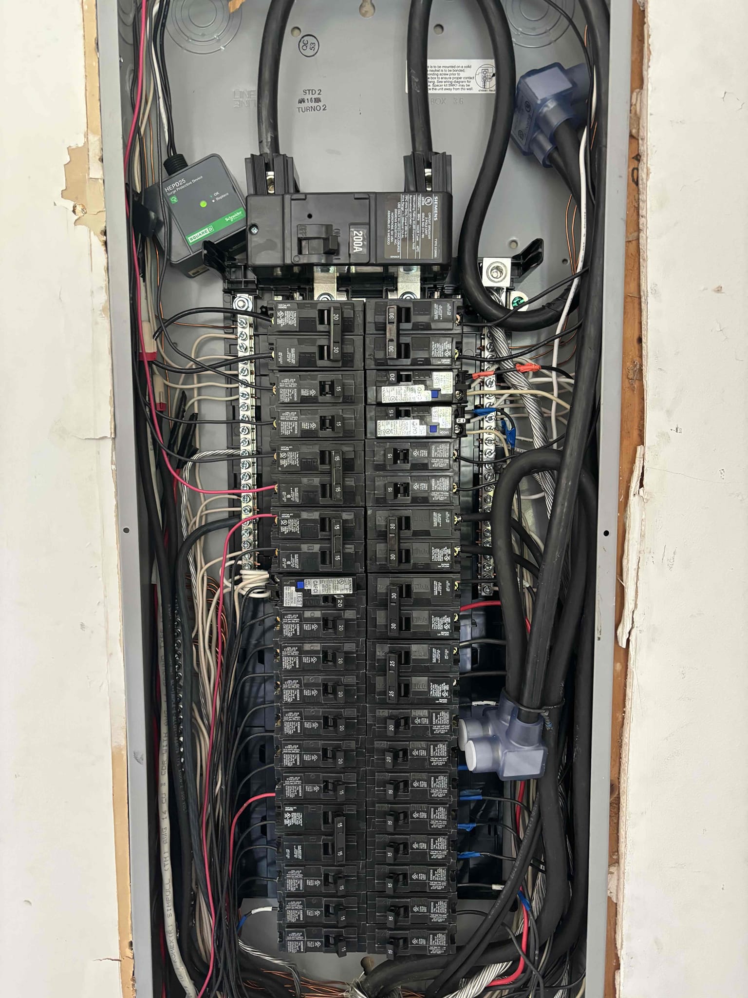 150A Electrical Panel Replacement & Breaker Upgrades in Cary completed by Touchstone Electric