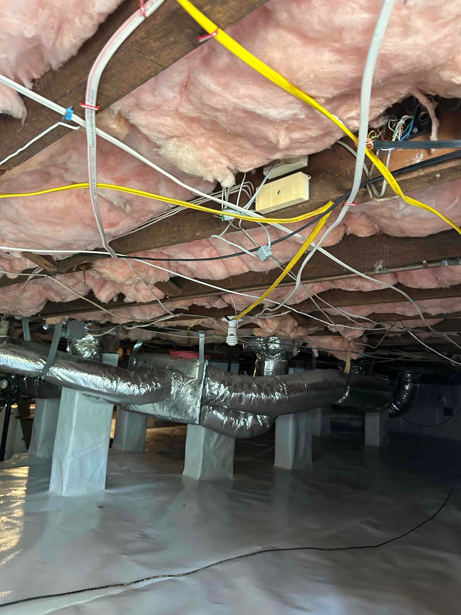 Crawl Space Light Installation & New Wiring in Charlotte, NC completed by Touchstone Electric