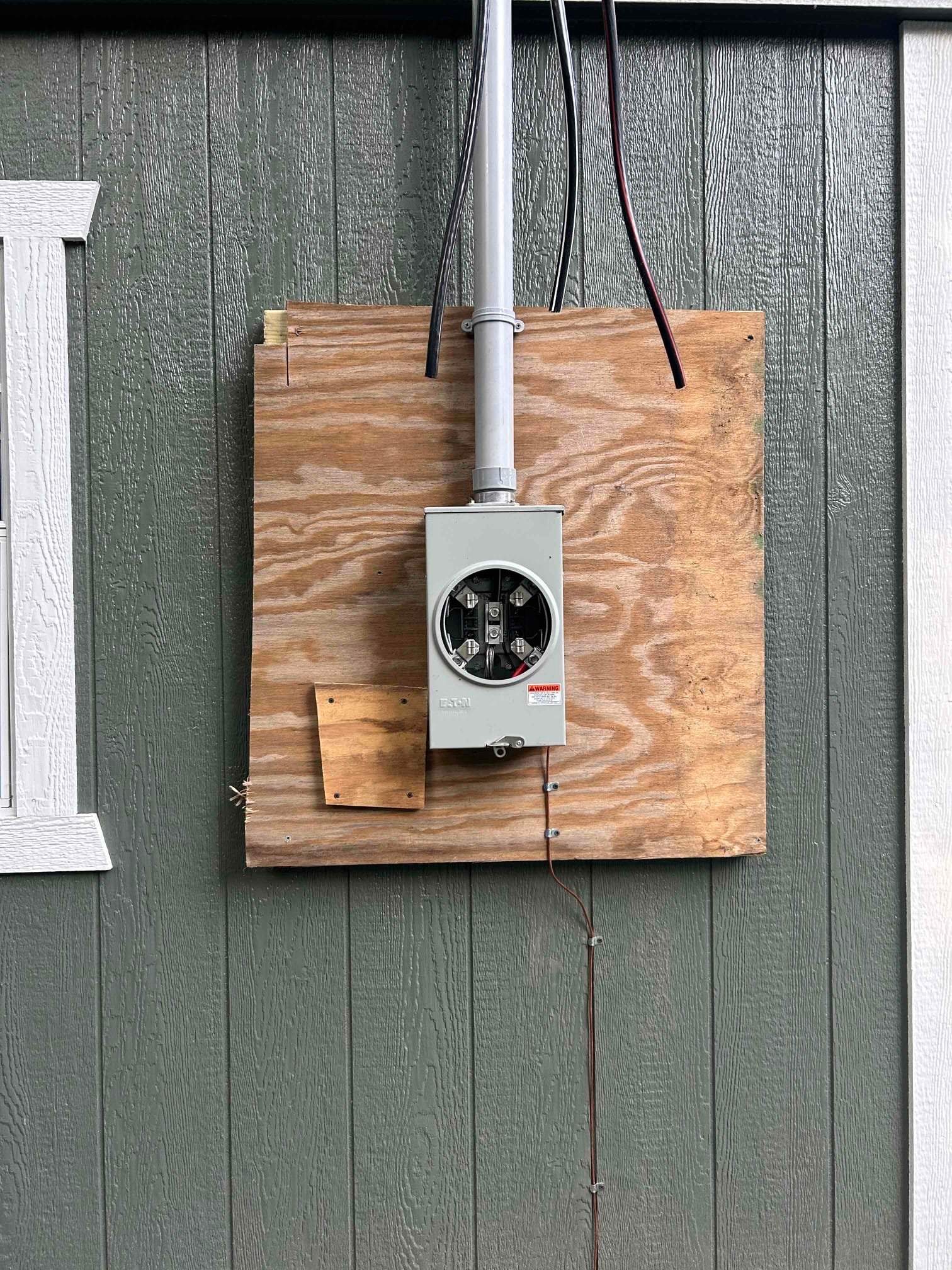 Shed Electrical Service & Meter Installation in Greensboro, NC completed by Touchstone Electric