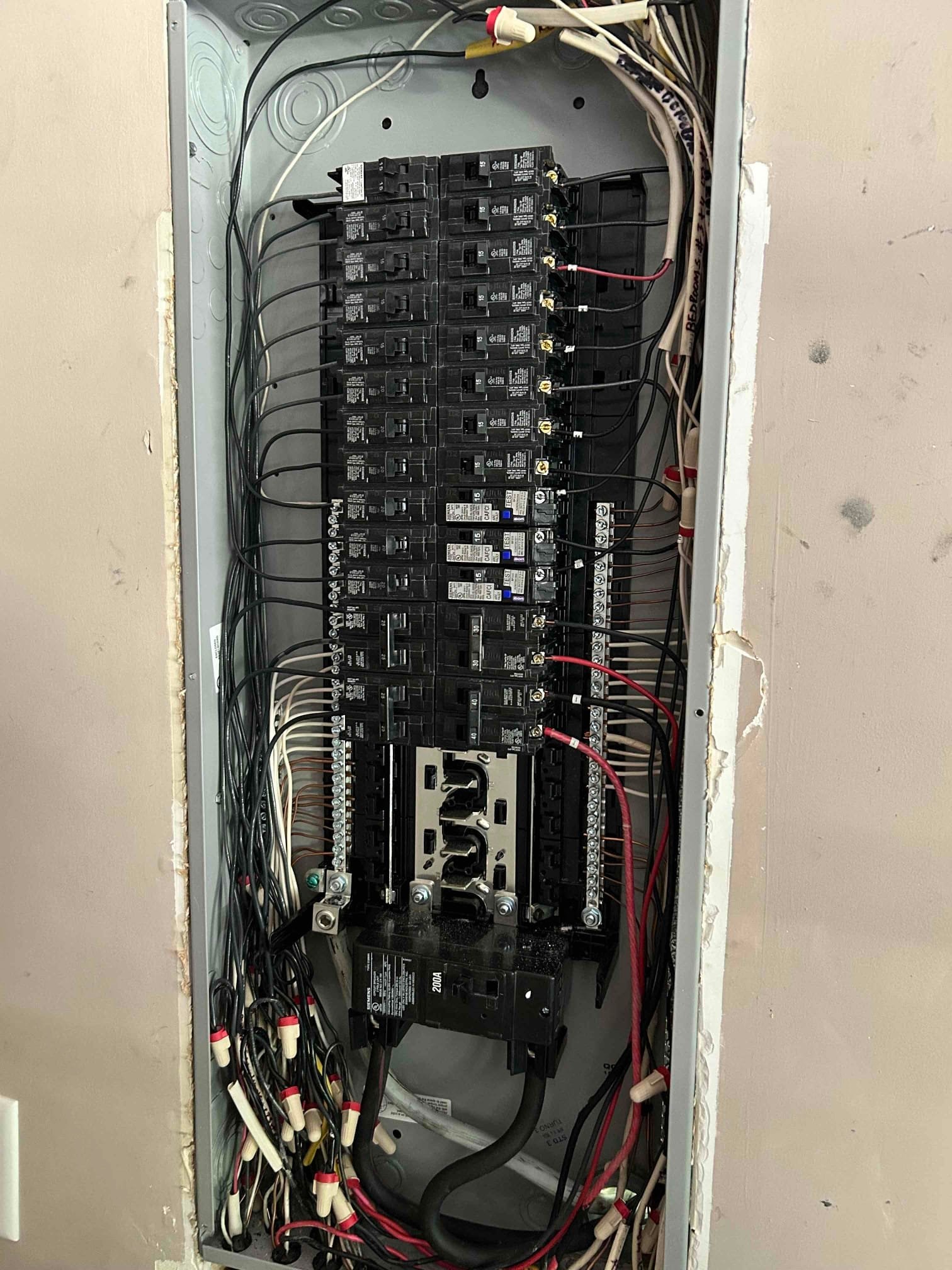 200 Amp Electrical Panel Upgrade & Breakers in Clayton, NC completed by Touchstone Electric