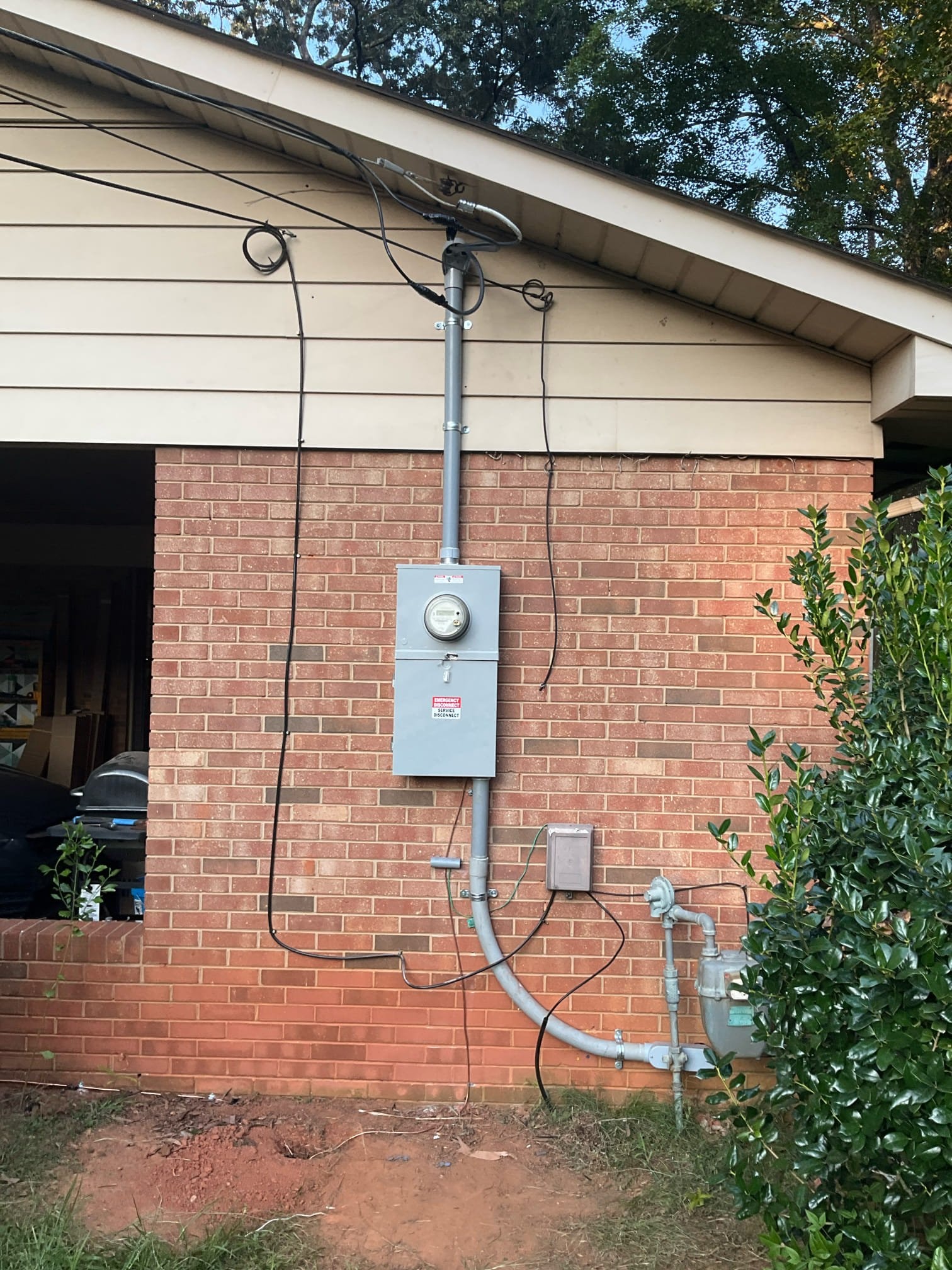 200A Service Upgrade, Meter Base + Subpanel in Mint Hill, NC completed by Touchstone Electric