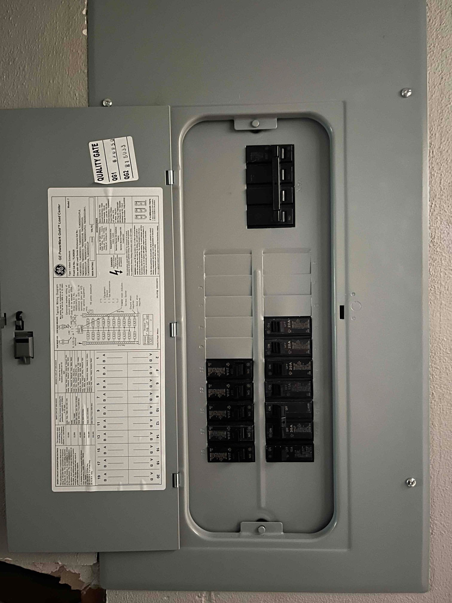Hickory 150A Electrical Panel Upgrade & New Breakers Installed completed by Touchstone Electric