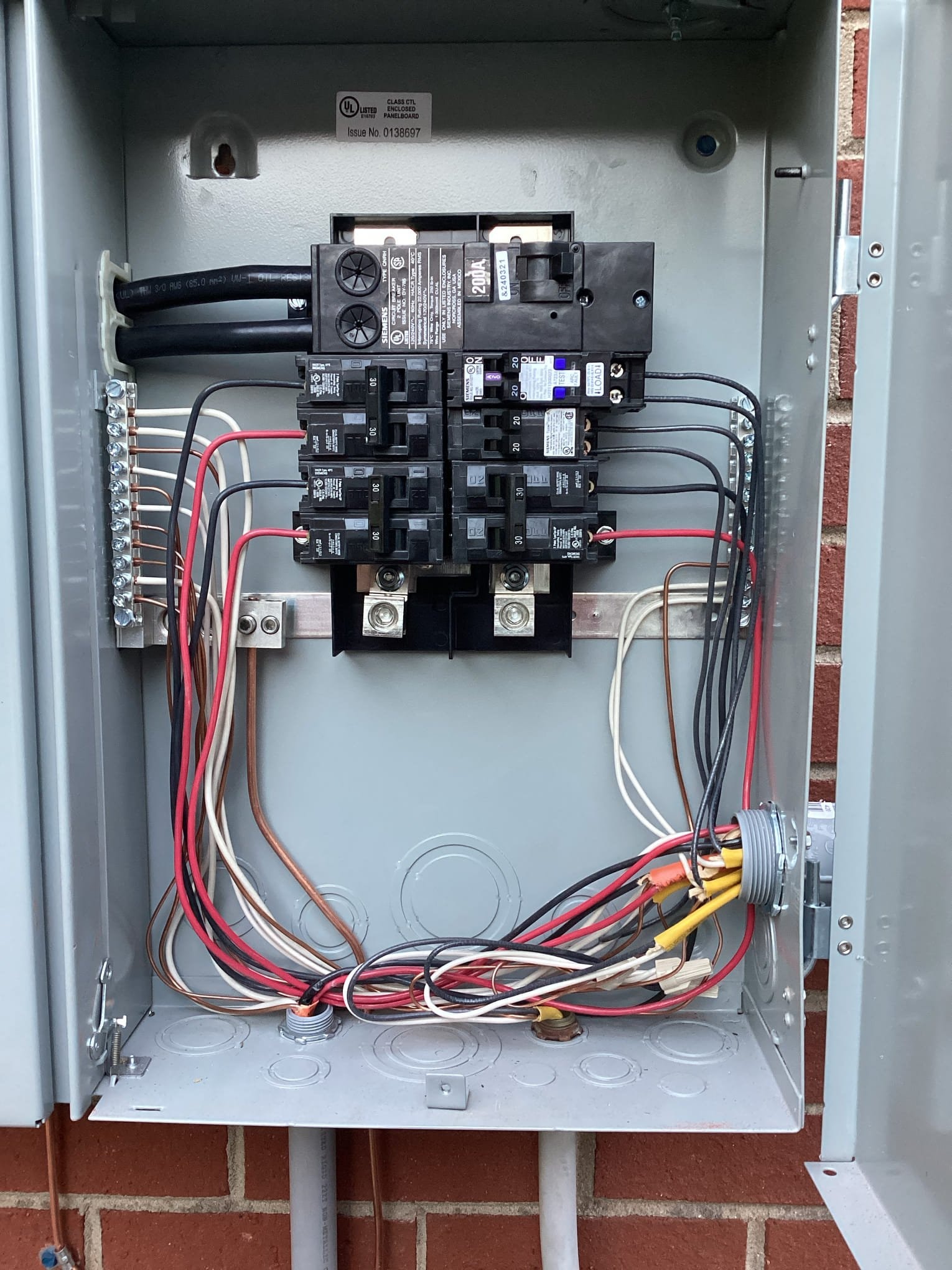 200 Amp Service Upgrade & Panel Install in Reidsville, NC completed by Touchstone Electric