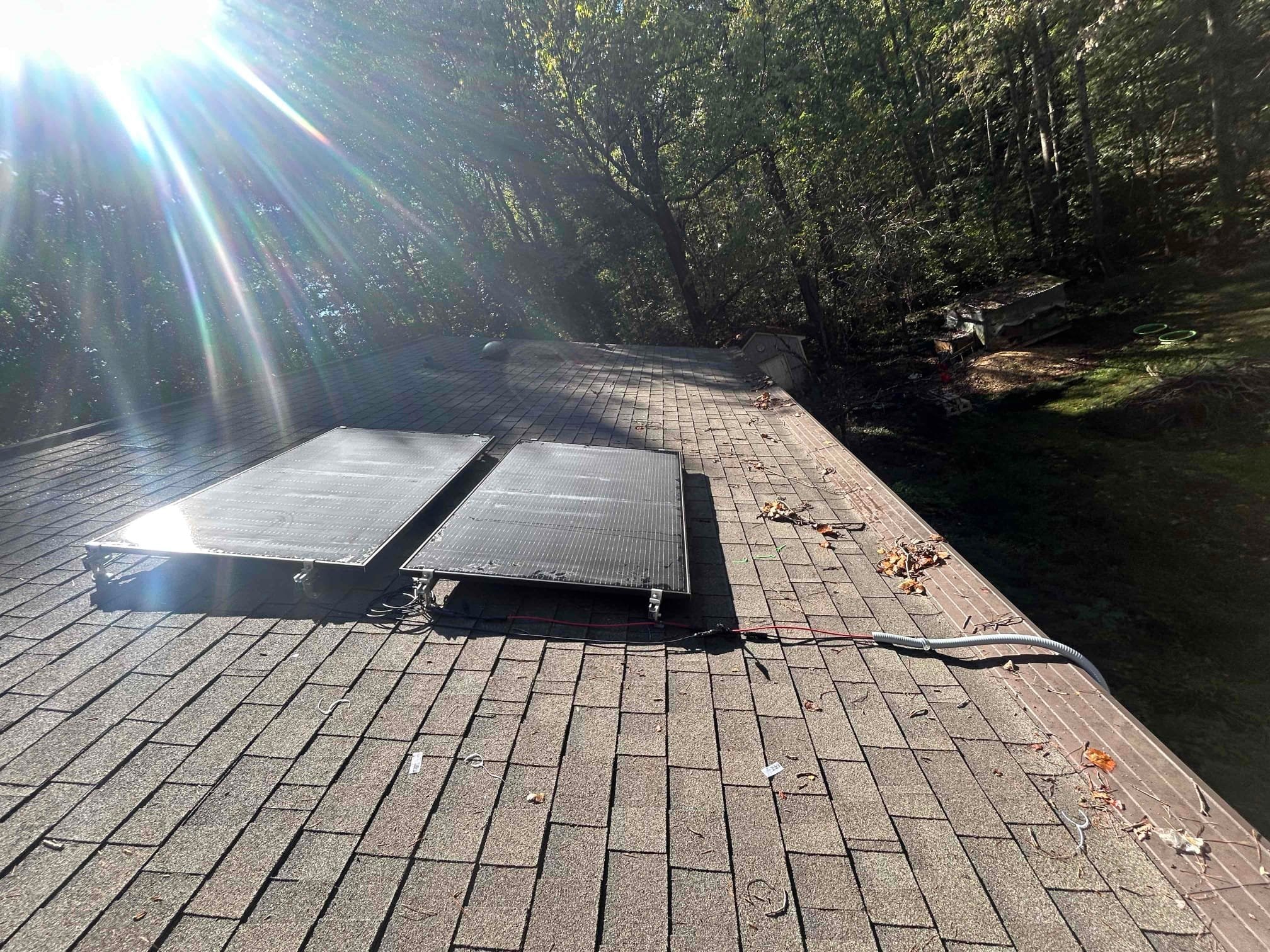 Solar Panel Mounting & Conduit Installation in Lewisville, NC completed by Touchstone Electric