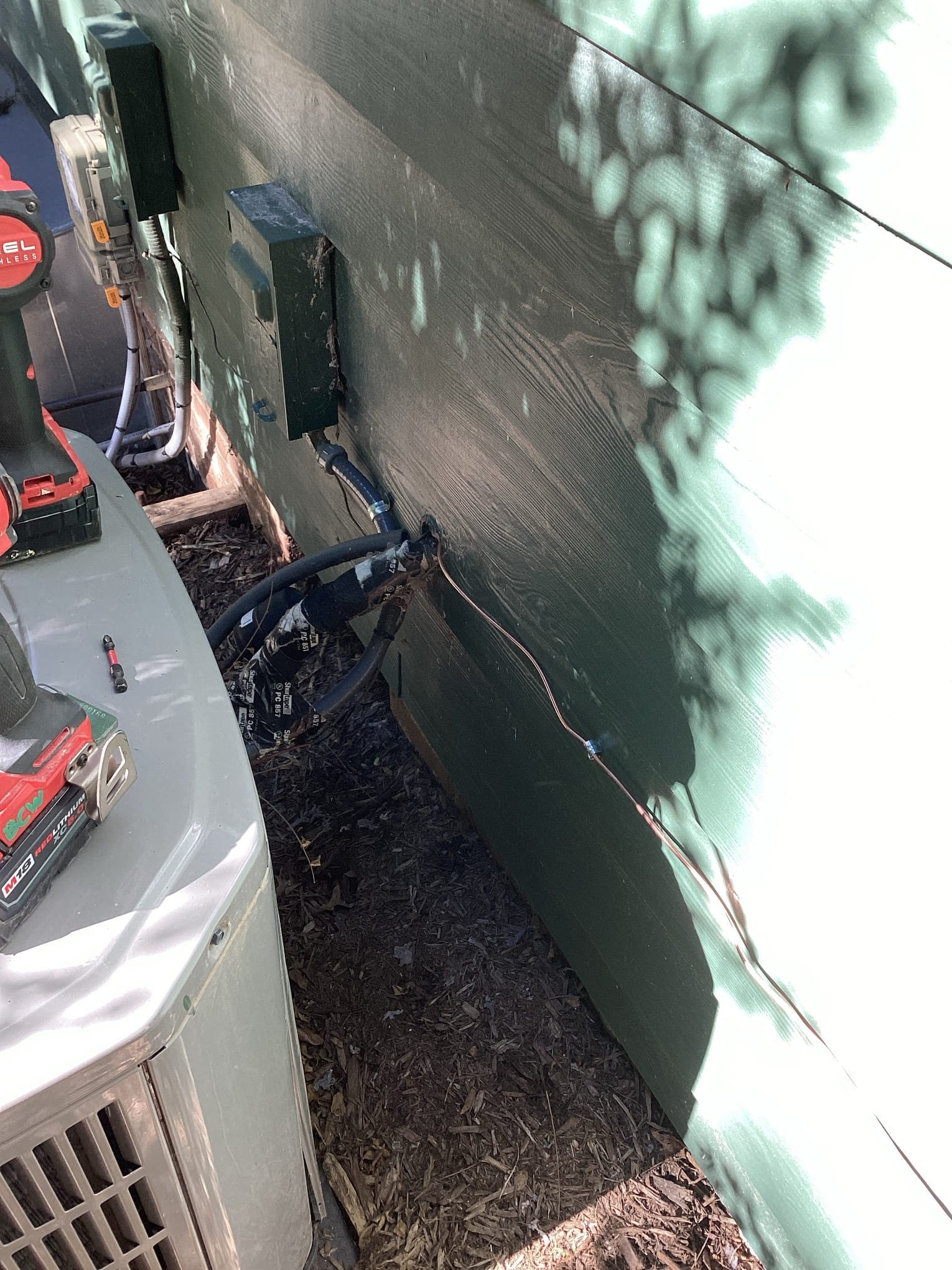 Meter Base Remount & Gas Line Bonding in Holly Springs, NC completed by Touchstone Electric