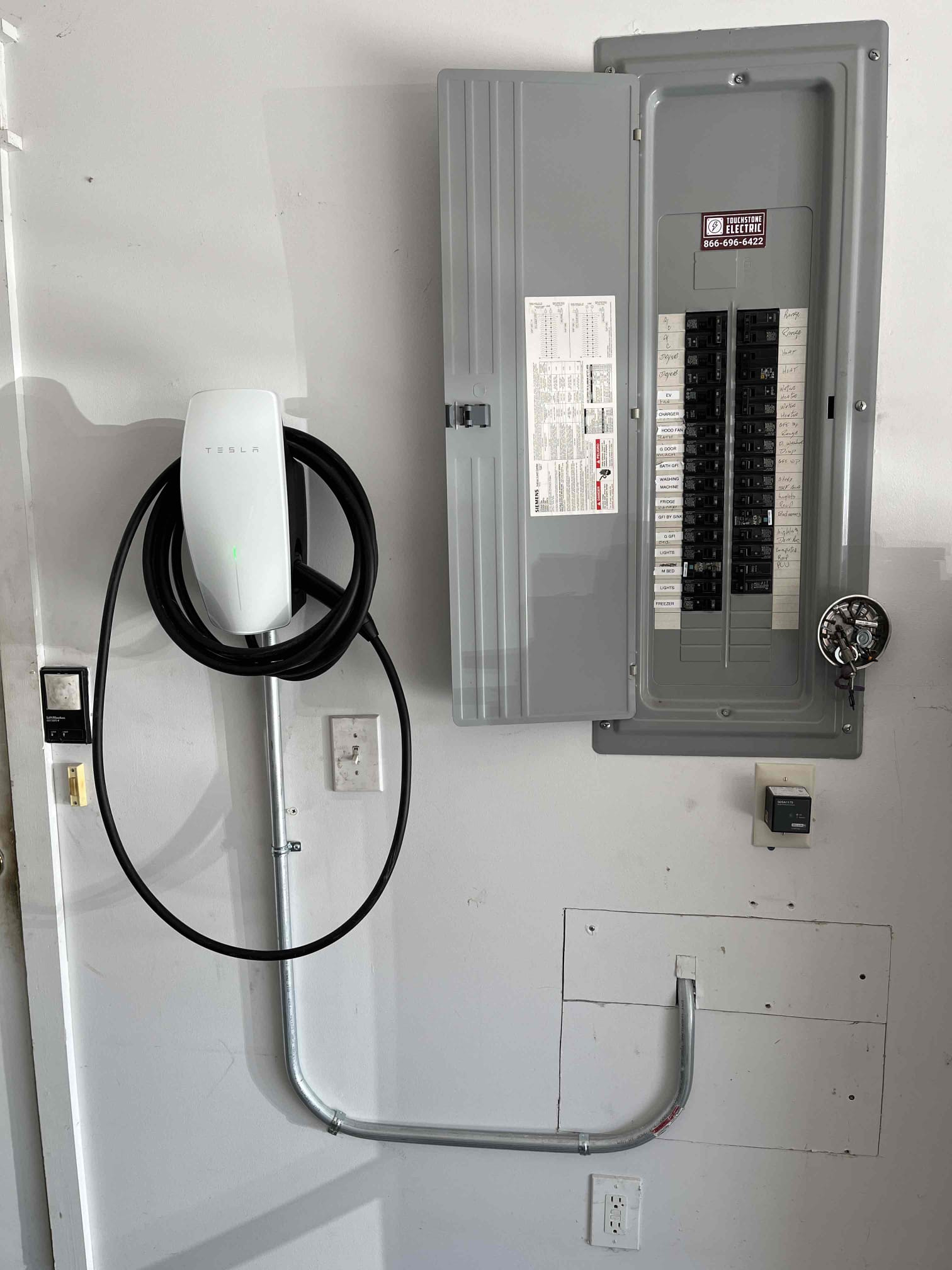 Level 2 EV Charger Installation & 60A Circuit in Elgin, SC completed by Touchstone Electric