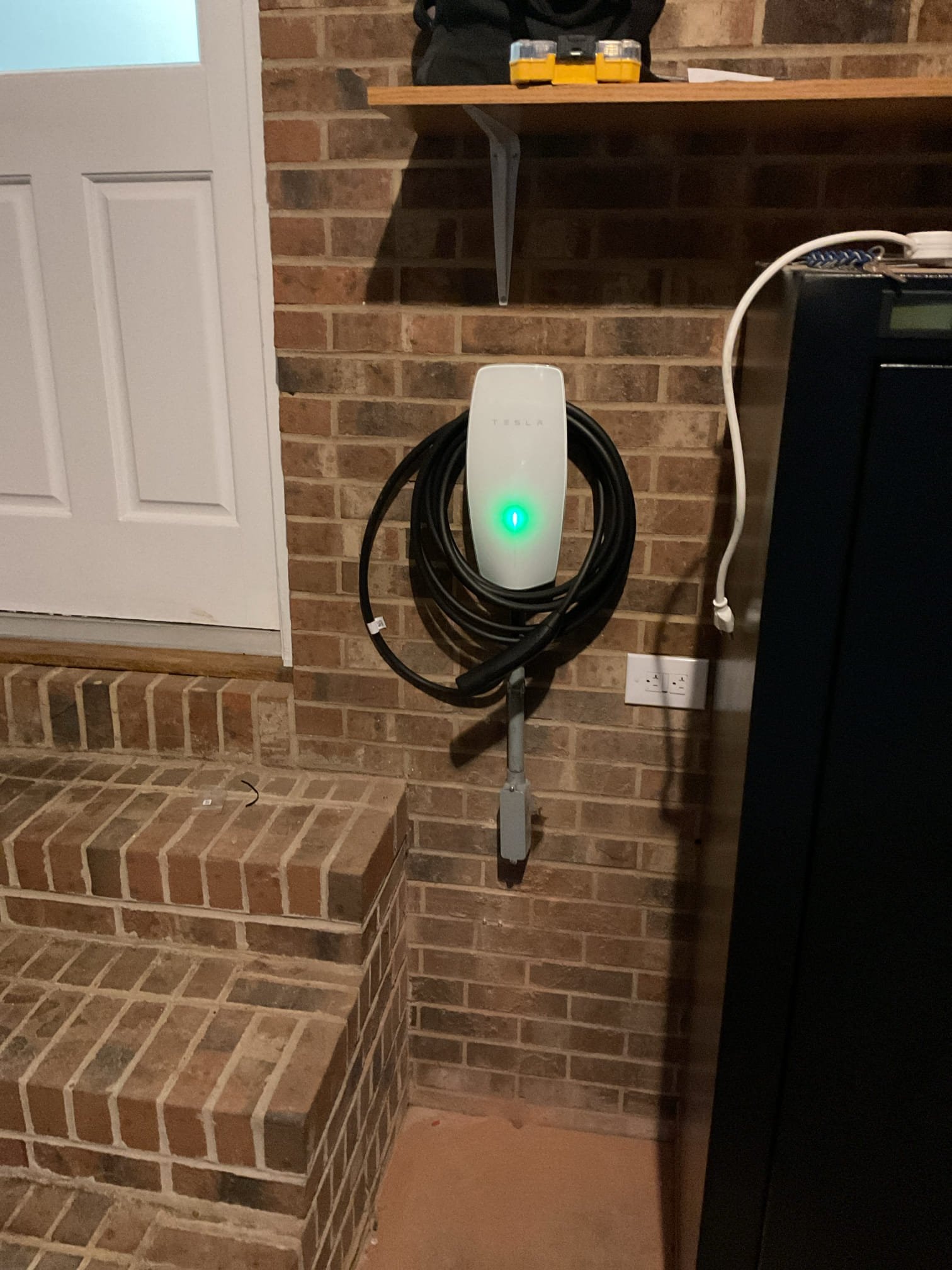 Level 2 EV Charger Installation for Home Garage in Durham, NC completed by Touchstone Electric