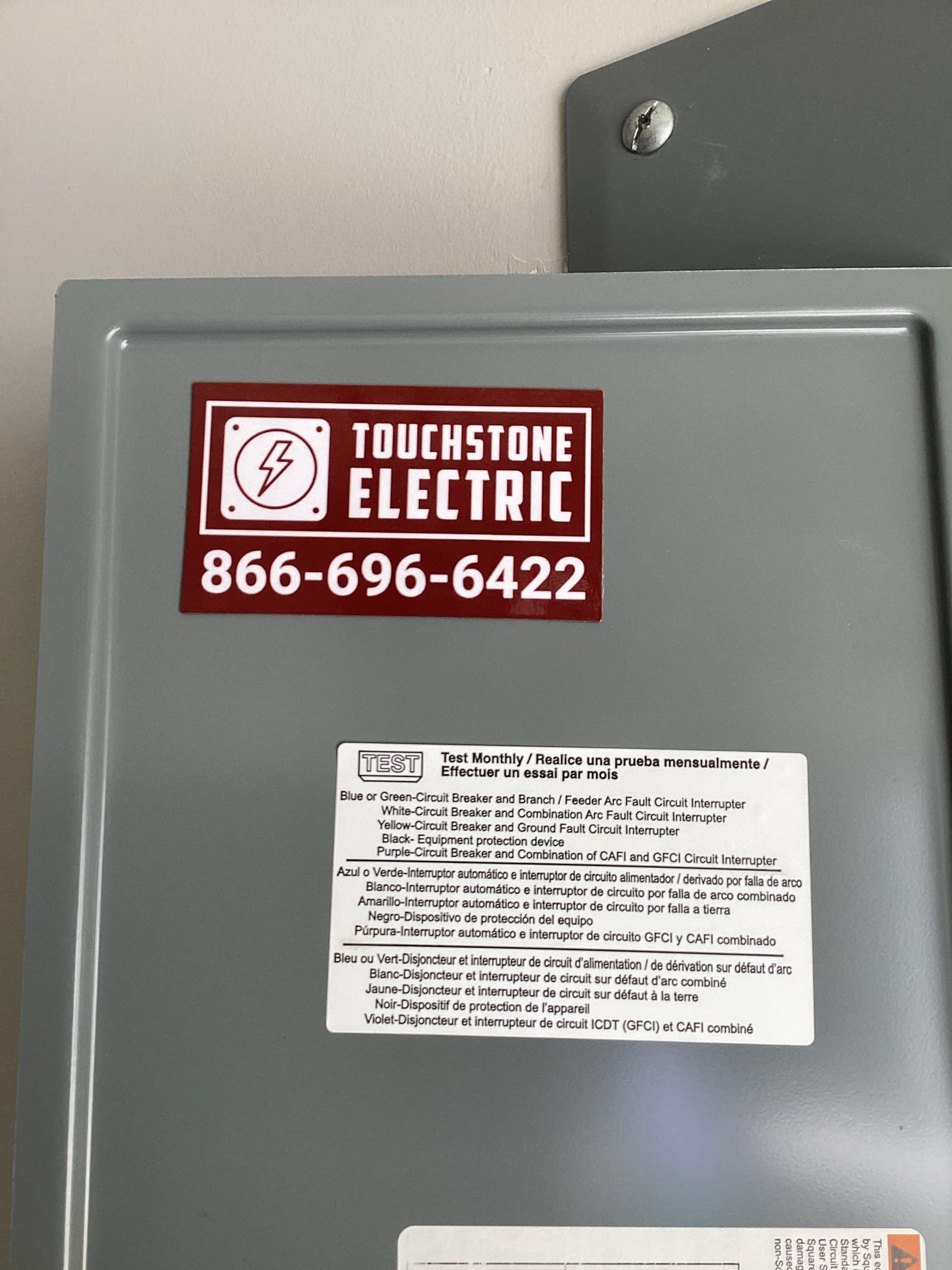 50-Amp Dedicated Circuit & Breaker Install in Mint Hill, NC completed by Touchstone Electric