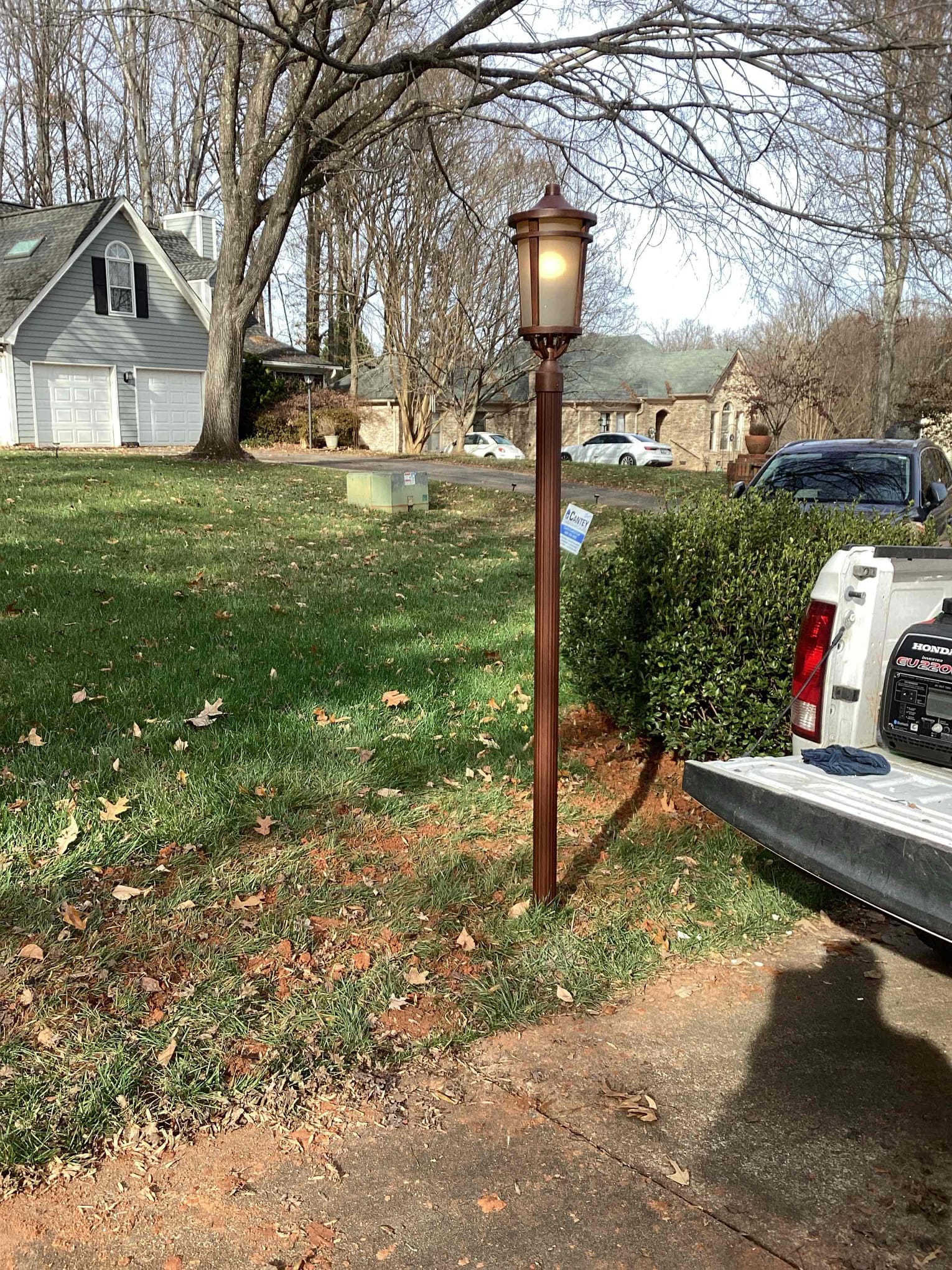 Outdoor Outlet Trenching & UF Cable Installation in Charlotte, NC completed by Touchstone Electric