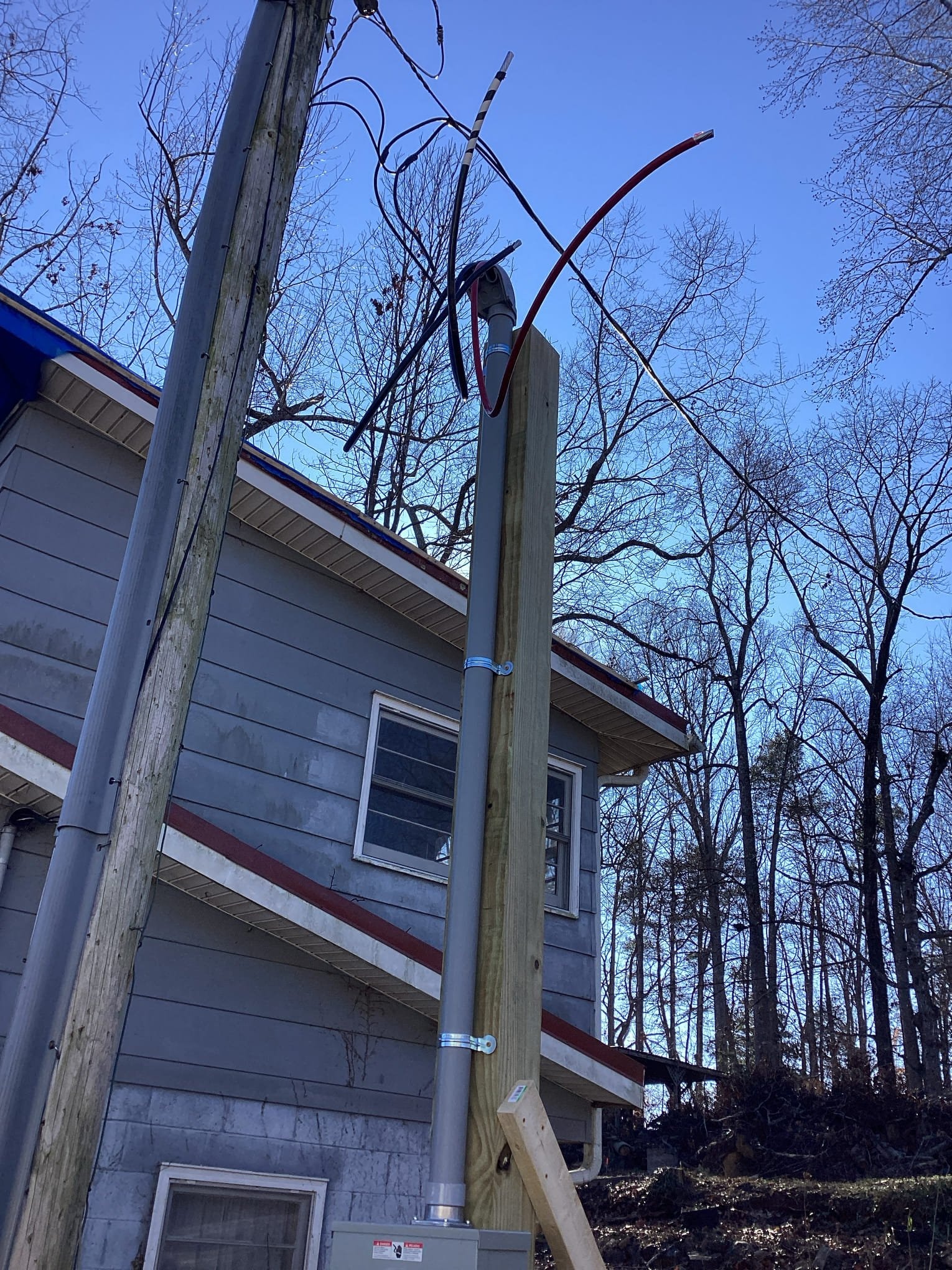 Temporary Power Saw Pole Installation for New Builds in Inman, SC completed by Touchstone Electric