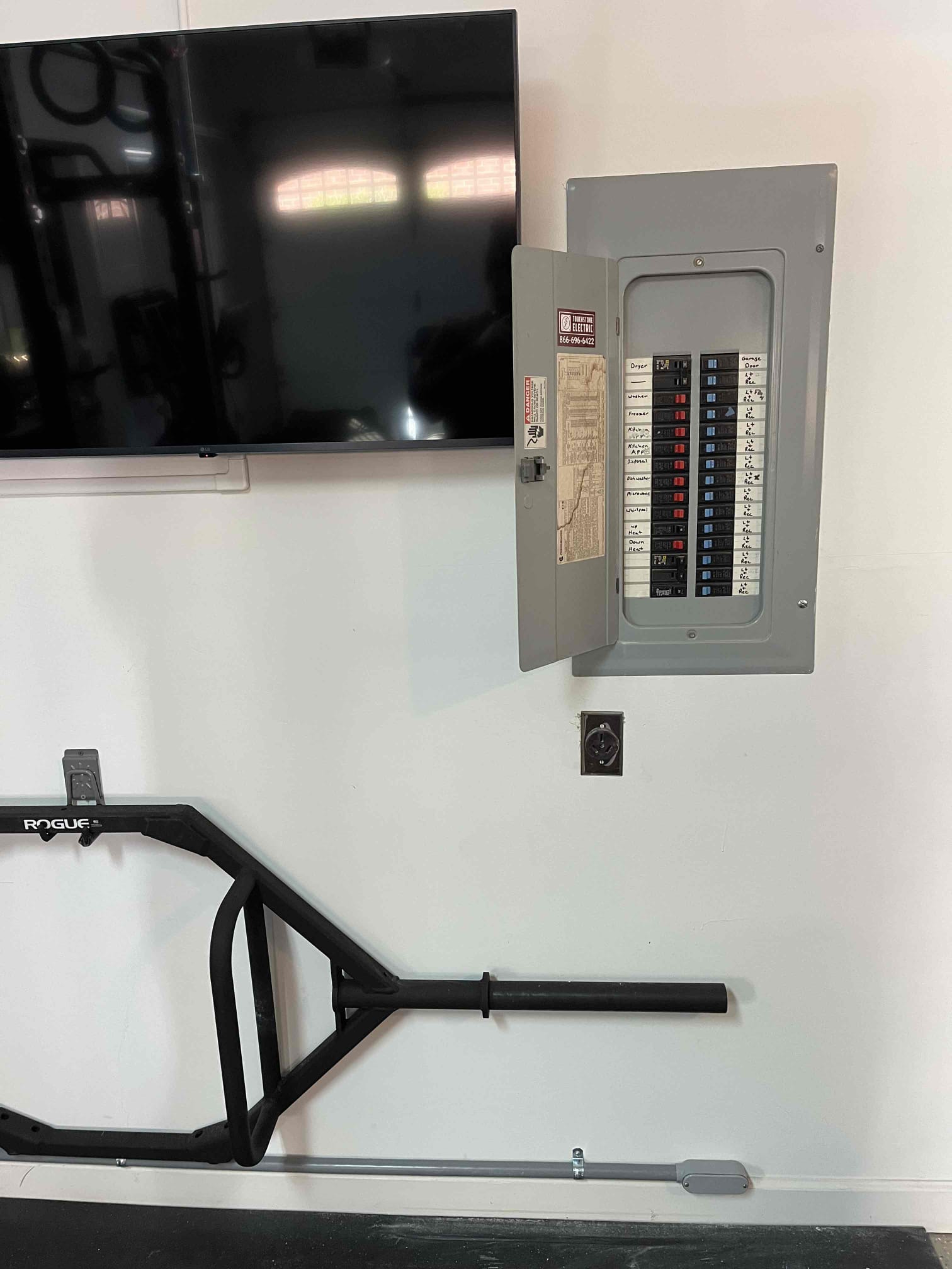 20-Amp Outlet Circuit Wiring & Conduit Install in Charlotte, NC completed by Touchstone Electric