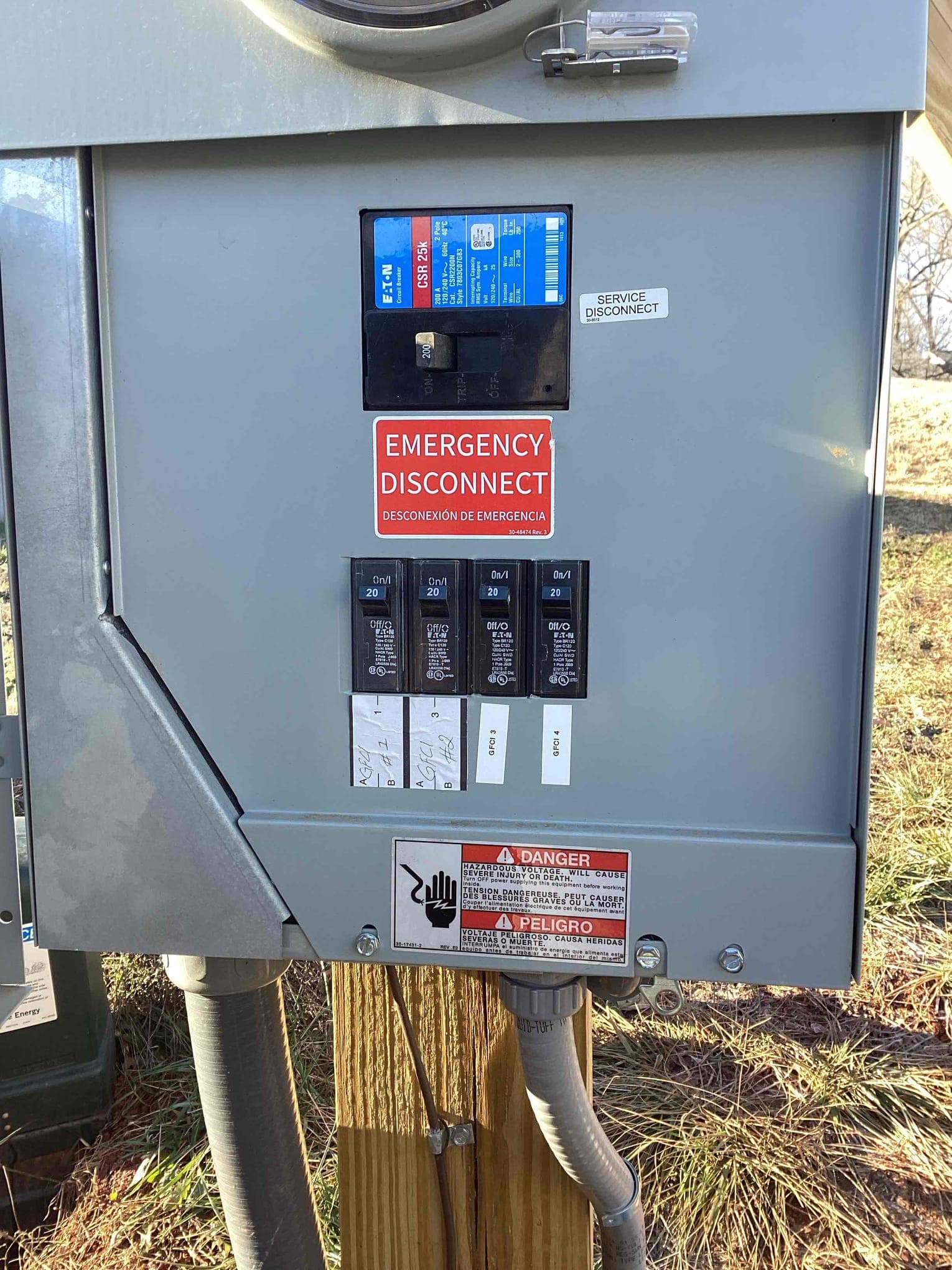 Temporary Power Pole Outlet Installation in Charlotte, NC