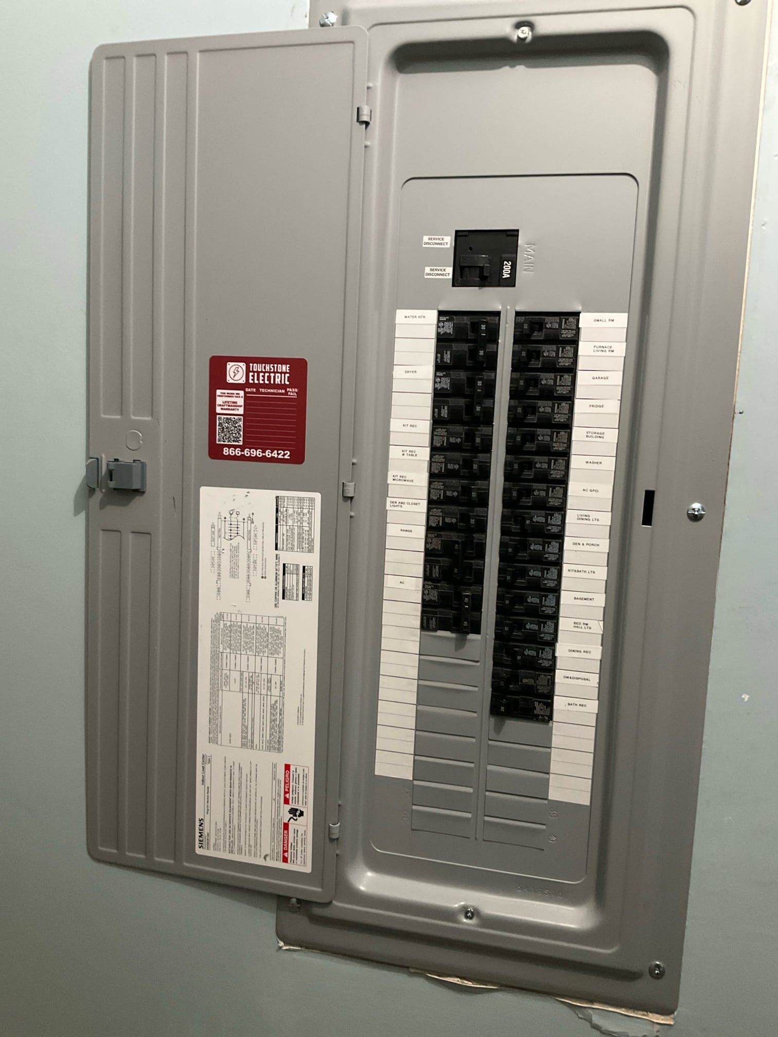 Electrical Panel Upgrade & AFCI Breakers in Spartanburg, SC completed by Touchstone Electric