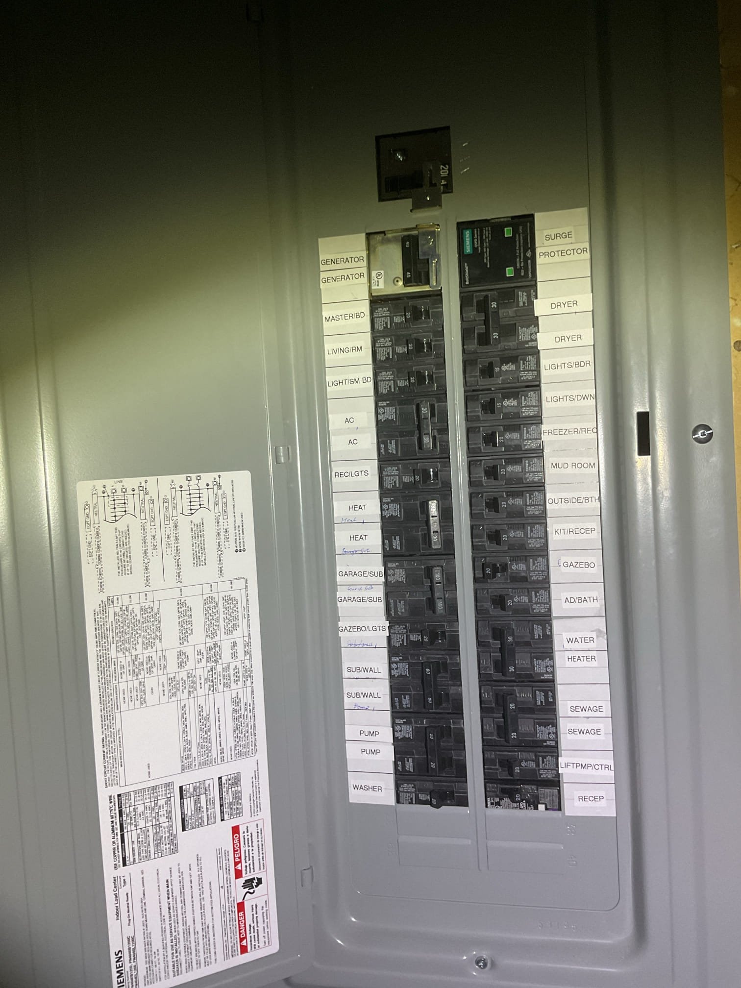 Electrical Panel Upgrade & Surge Protection in Hampstead, NC completed by Touchstone Electric