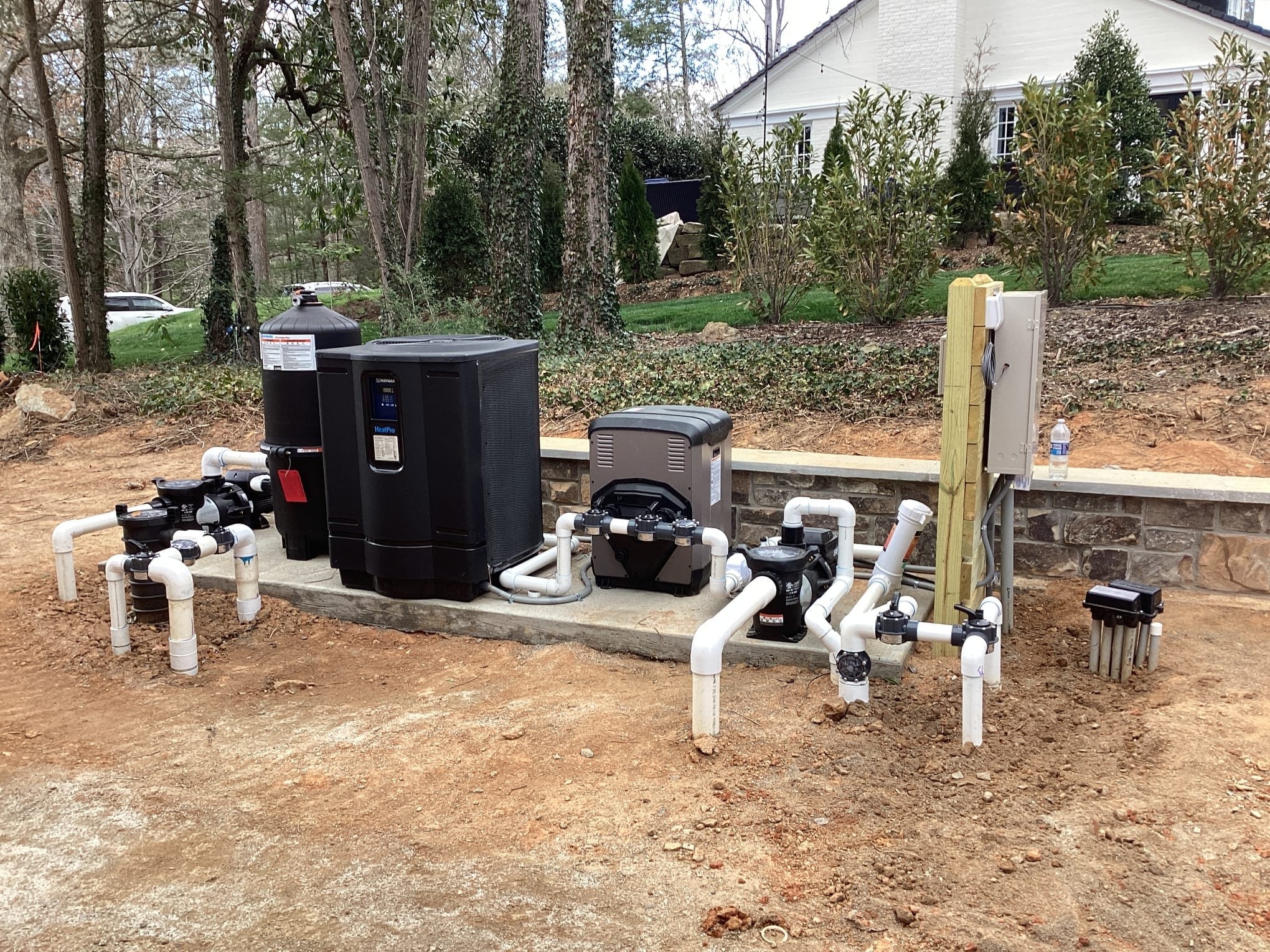 Pool Electrical Wiring & GFCI Breaker Installation in Biltmore Forest completed by Touchstone Electric