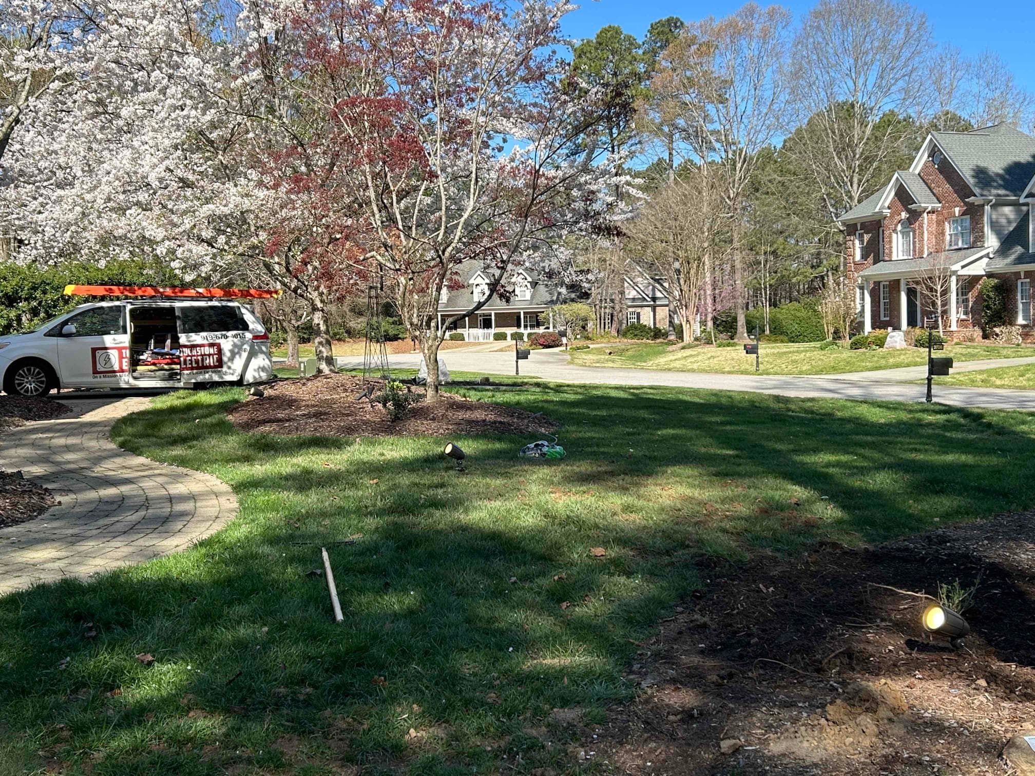 In-Ground Landscape Lighting Installation in Wake Forest, NC