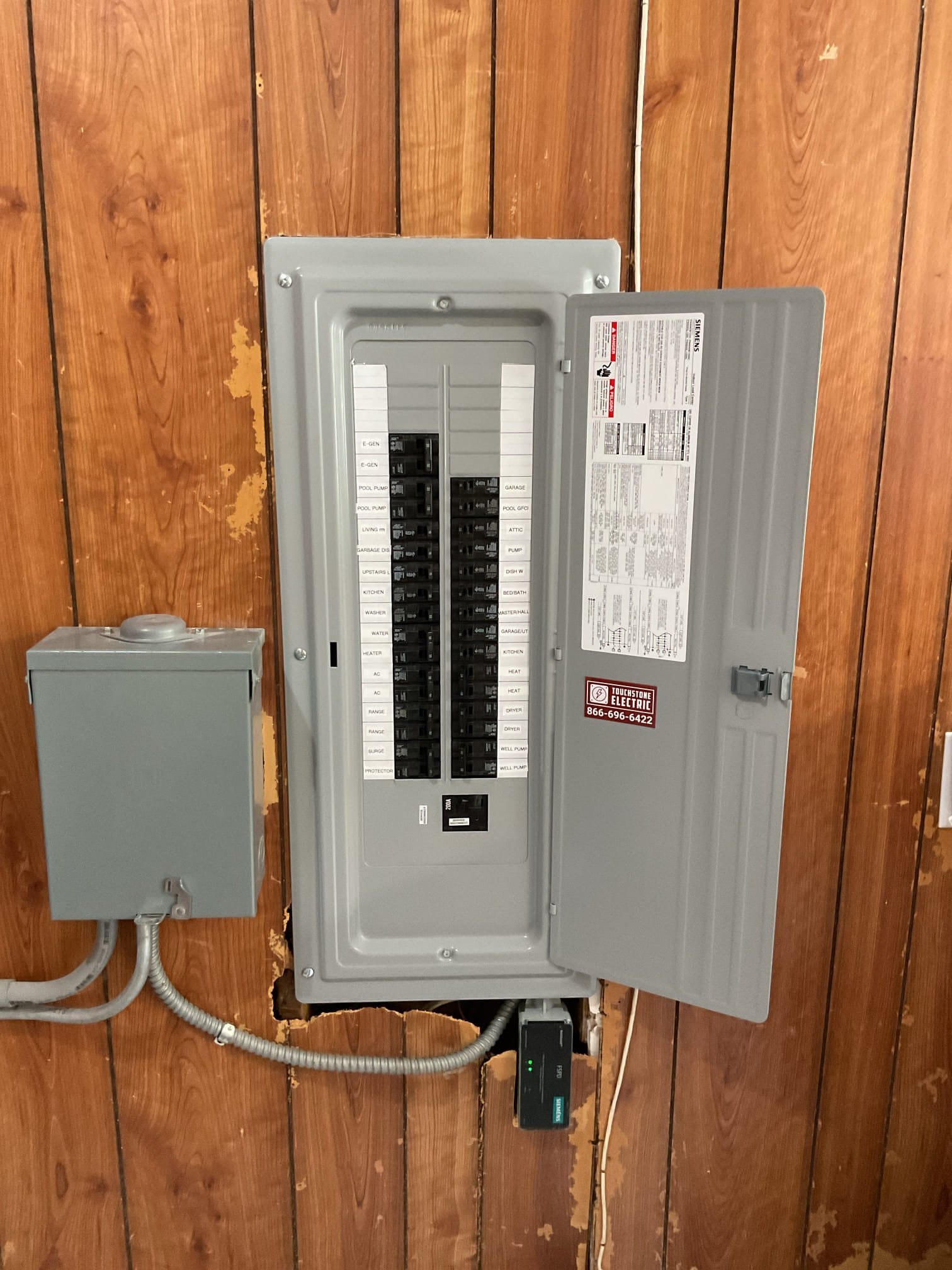 200A Electrical Panel Upgrade & Surge Protection | Castle Hayne, NC completed by Touchstone Electric