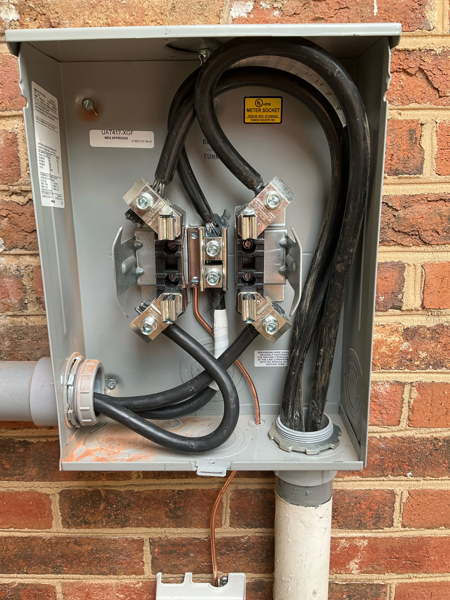 200 Amp Panel Upgrade & Meter Base Replacement | Charlotte NC completed by Touchstone Electric