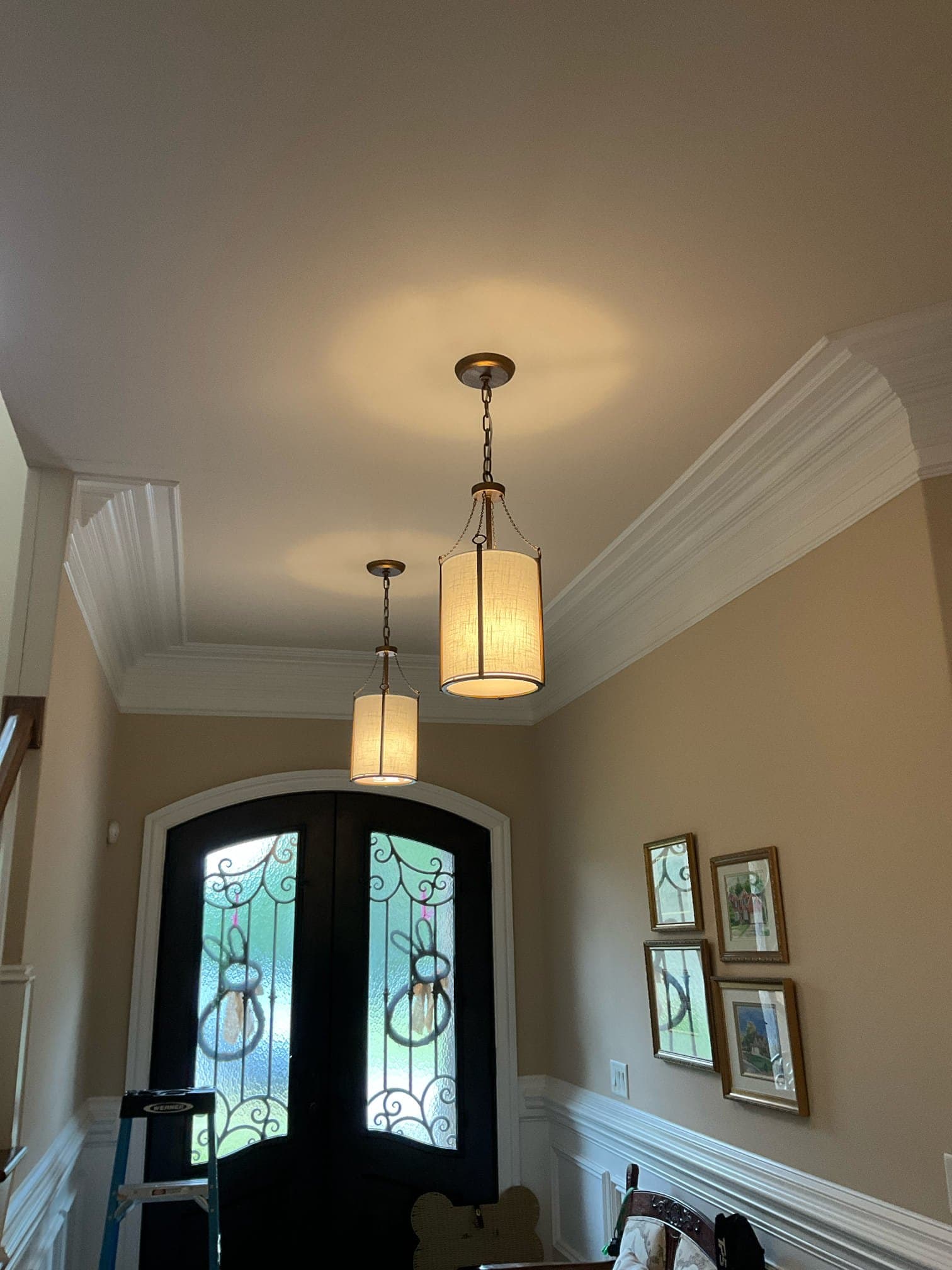 Ceiling Fan and Foyer Light Installation in Waxhaw, NC Home