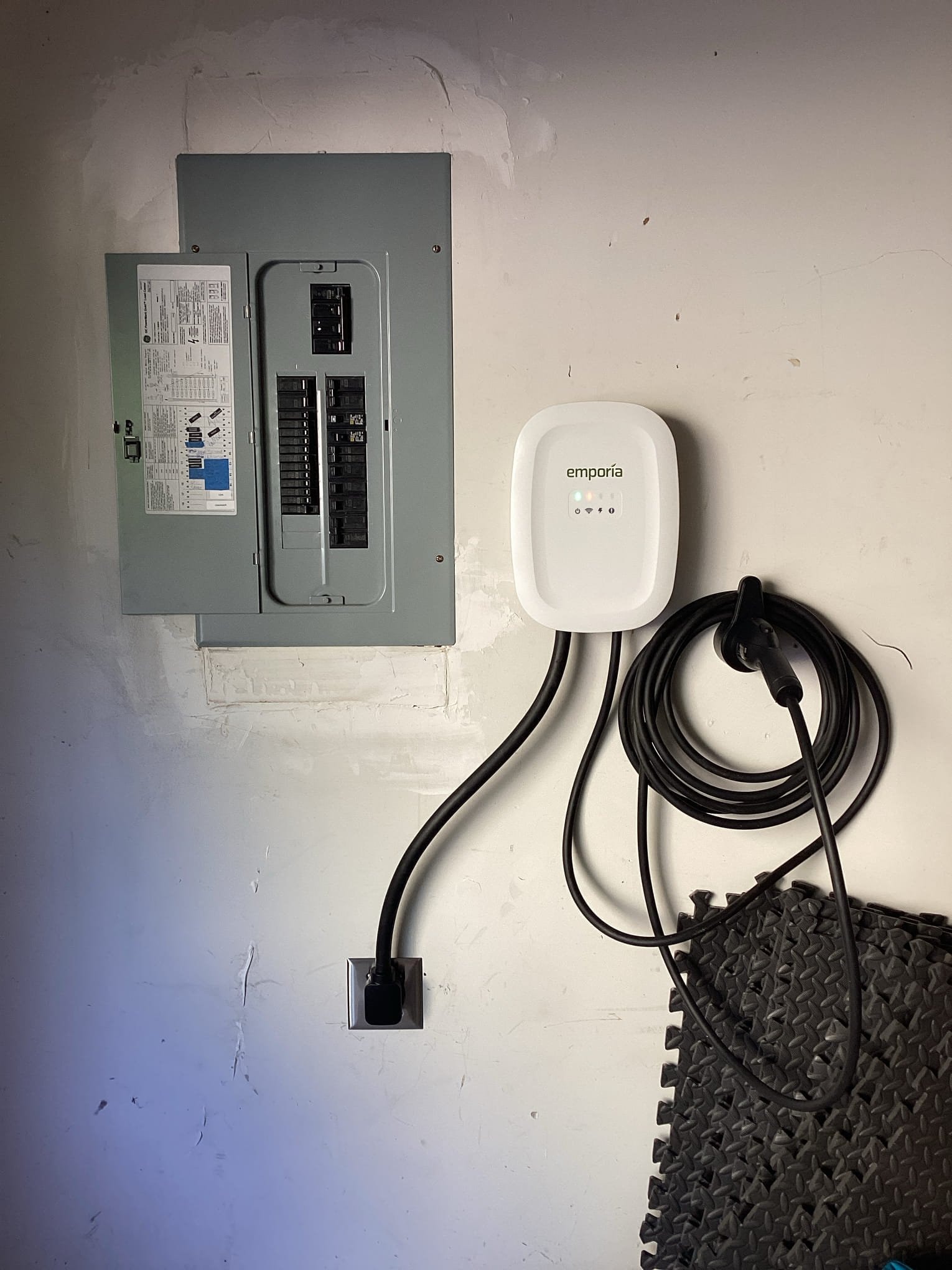 Level 2 EV Charger Outlet & 50A Breaker Installation in Charlotte completed by Touchstone Electric