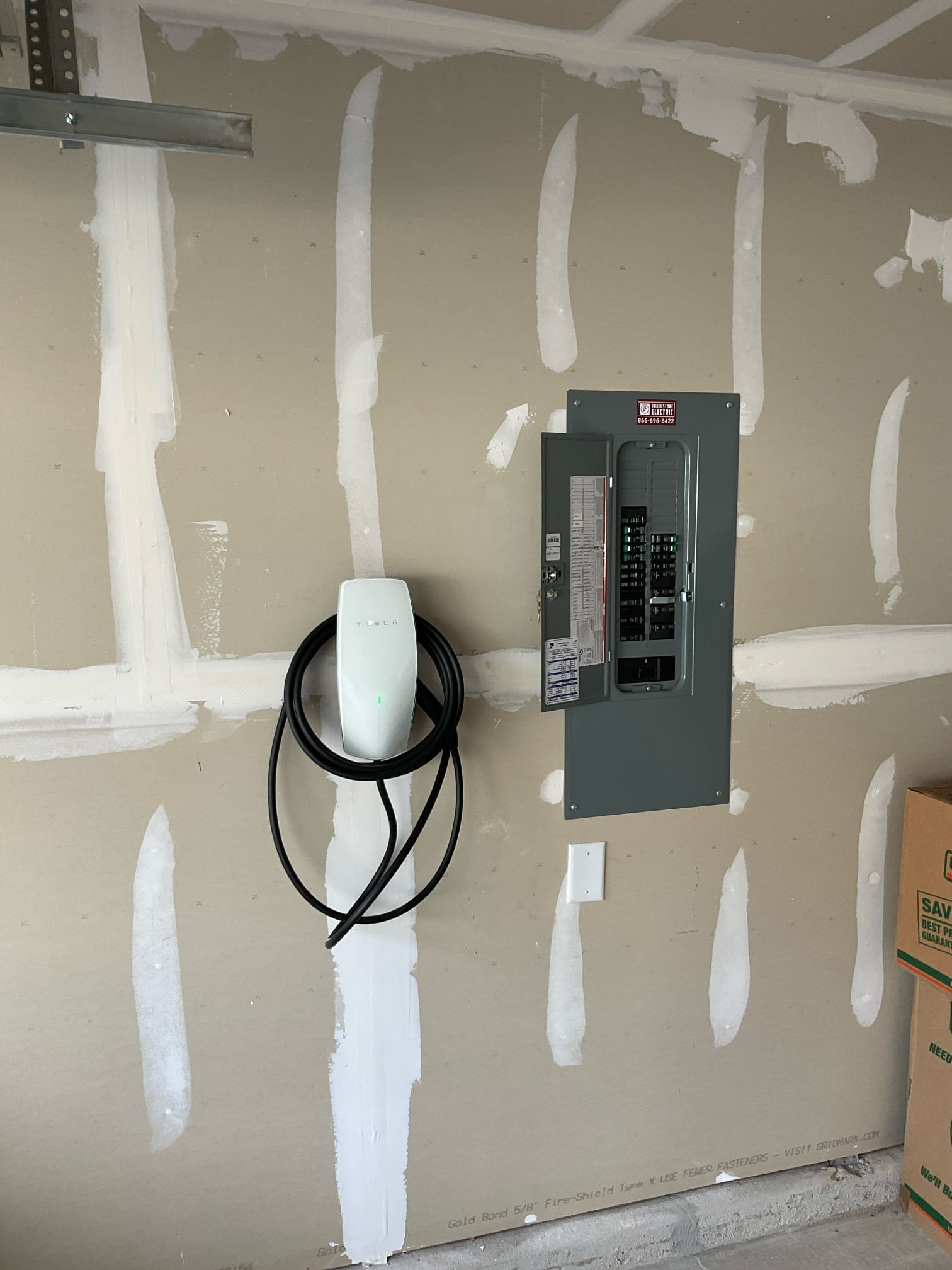 Level 2 EV Charger Installation in Charlotte, NC with 60A Circuit completed by Touchstone Electric