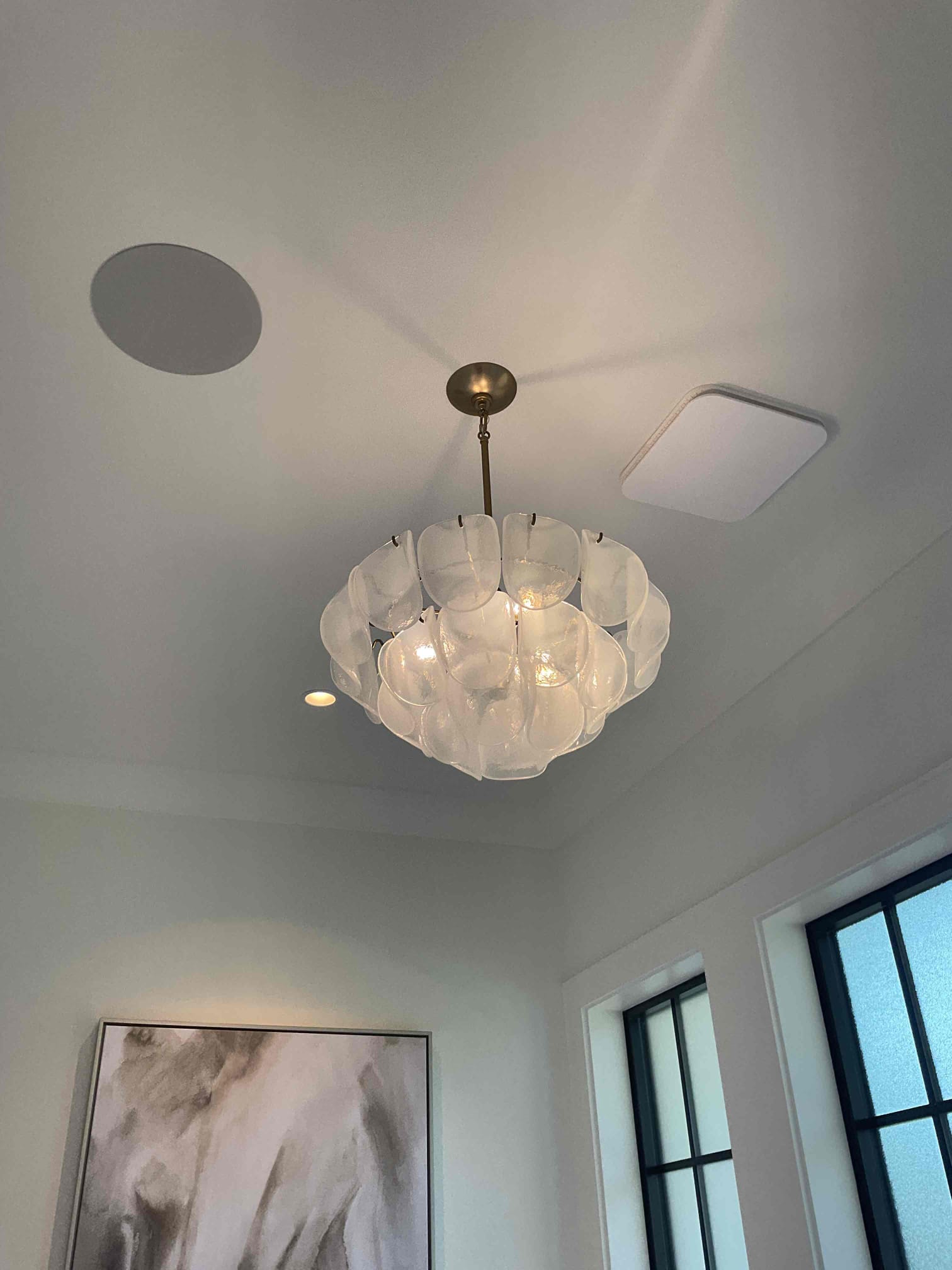 High Ceiling Light Fixture Installation in Charlotte, NC completed by Touchstone Electric