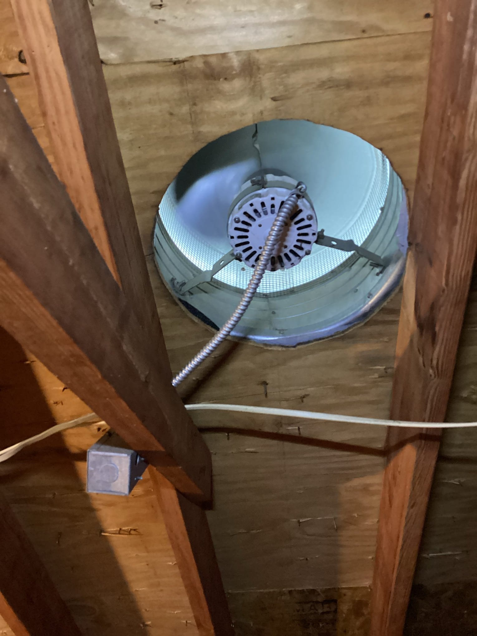 Attic Fan Electrical Repair: Disconnect & Reconnect in Raleigh completed by Touchstone Electric
