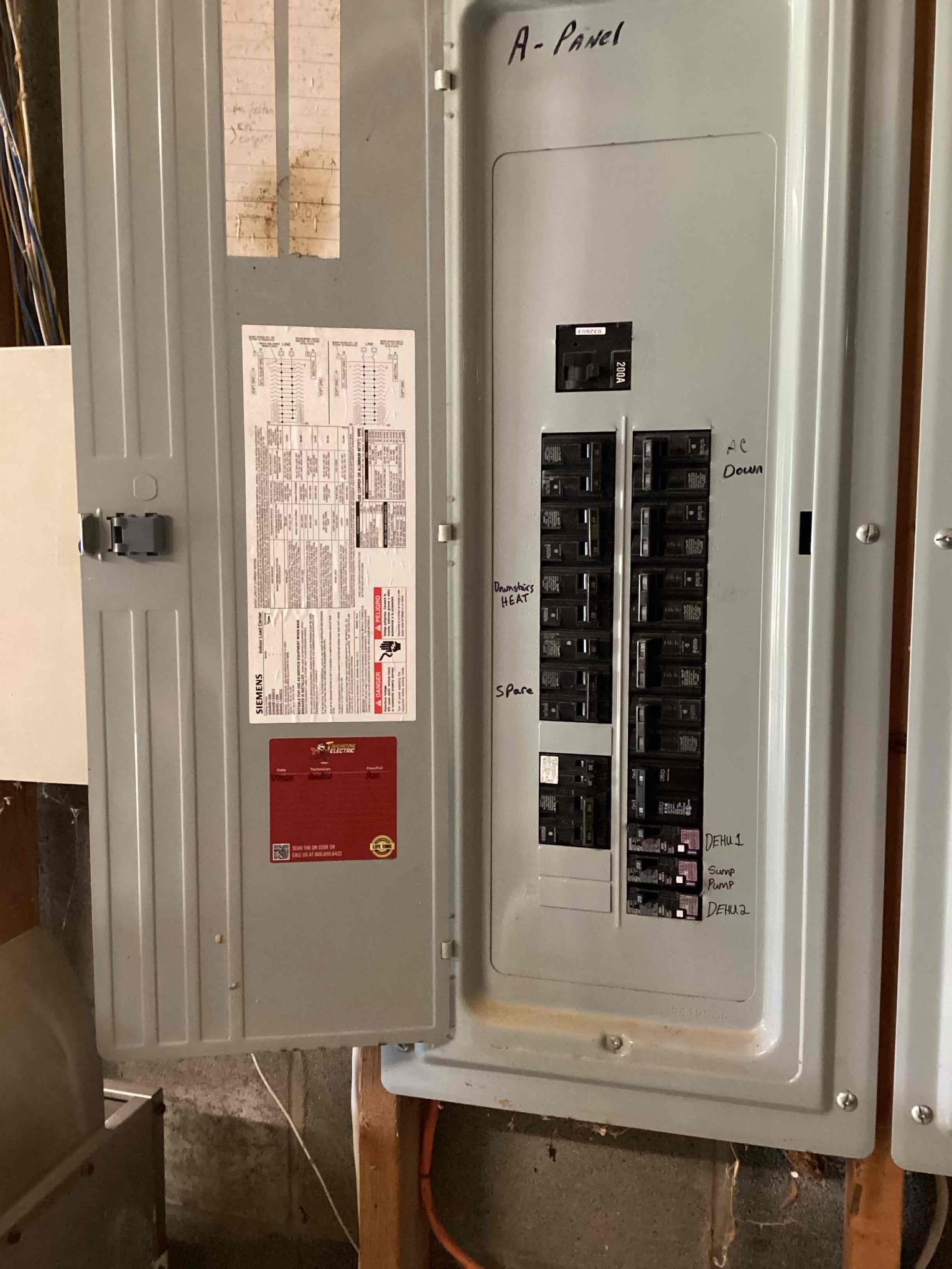 Dedicated Sump Pump & Dehumidifier Circuits in Raleigh, NC completed by Touchstone Electric
