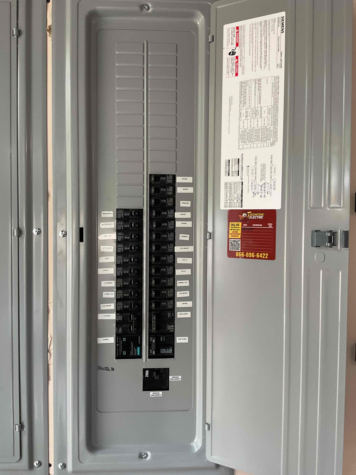 200A Electrical Panel Upgrades & Breaker Replacement in Charlotte completed by Touchstone Electric