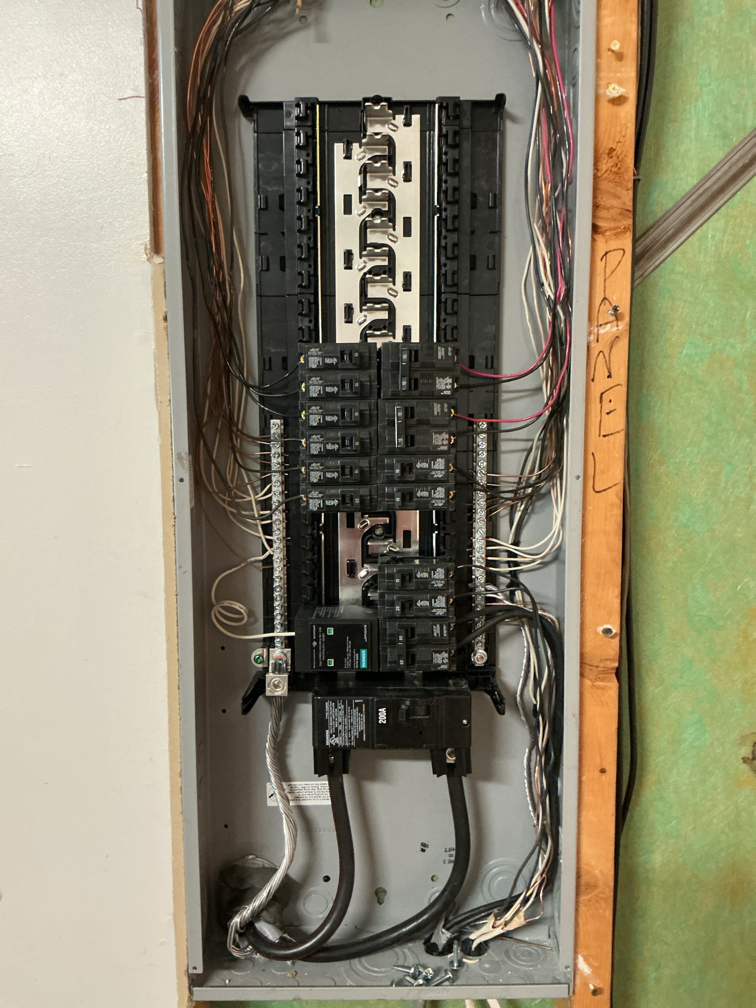 200 Amp Electrical Panel Upgrade & Breakers in Charlotte, NC completed by Touchstone Electric