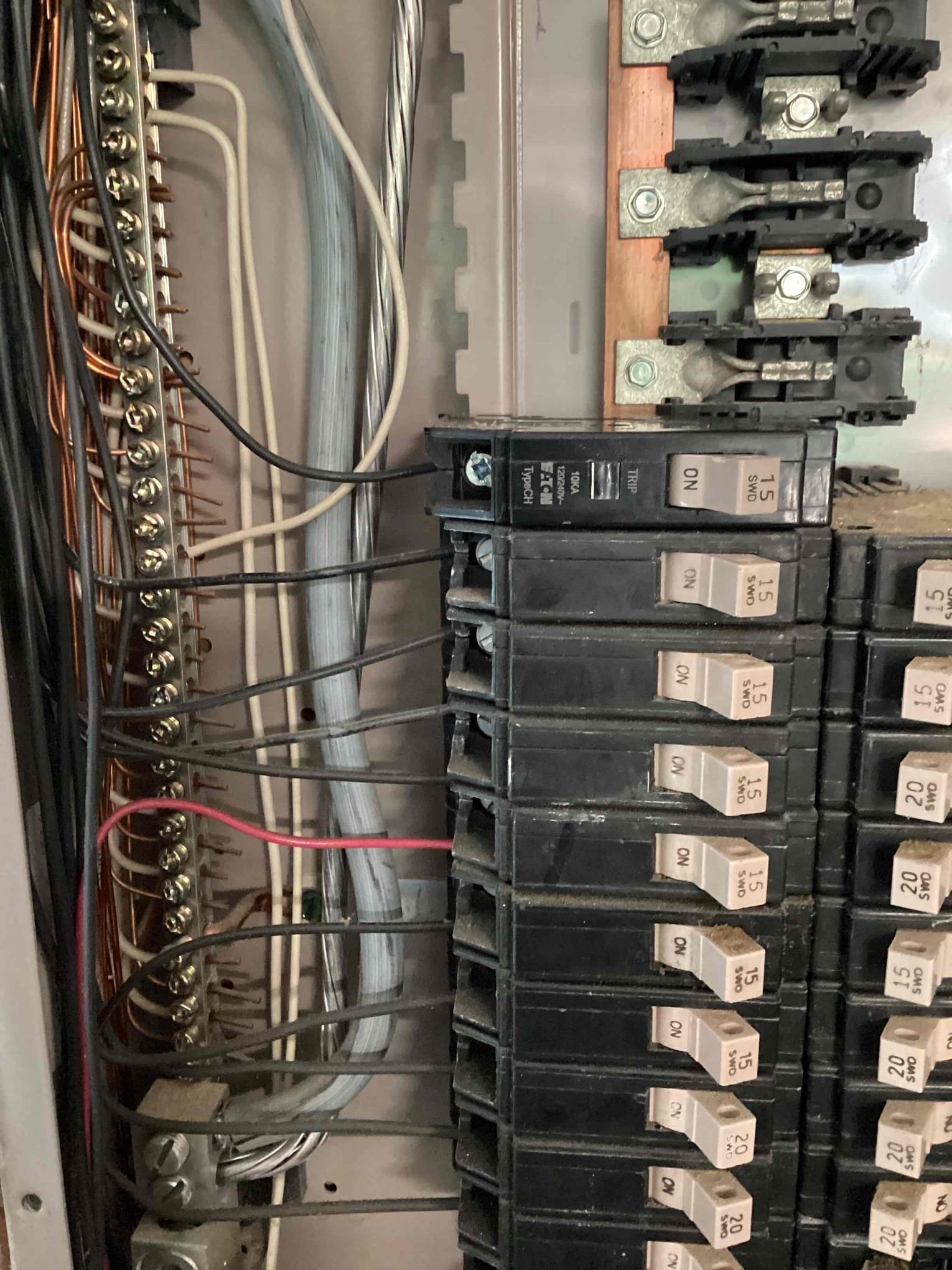 15-Amp Circuit Breaker Replacement & Repair in Raleigh, NC completed by Touchstone Electric