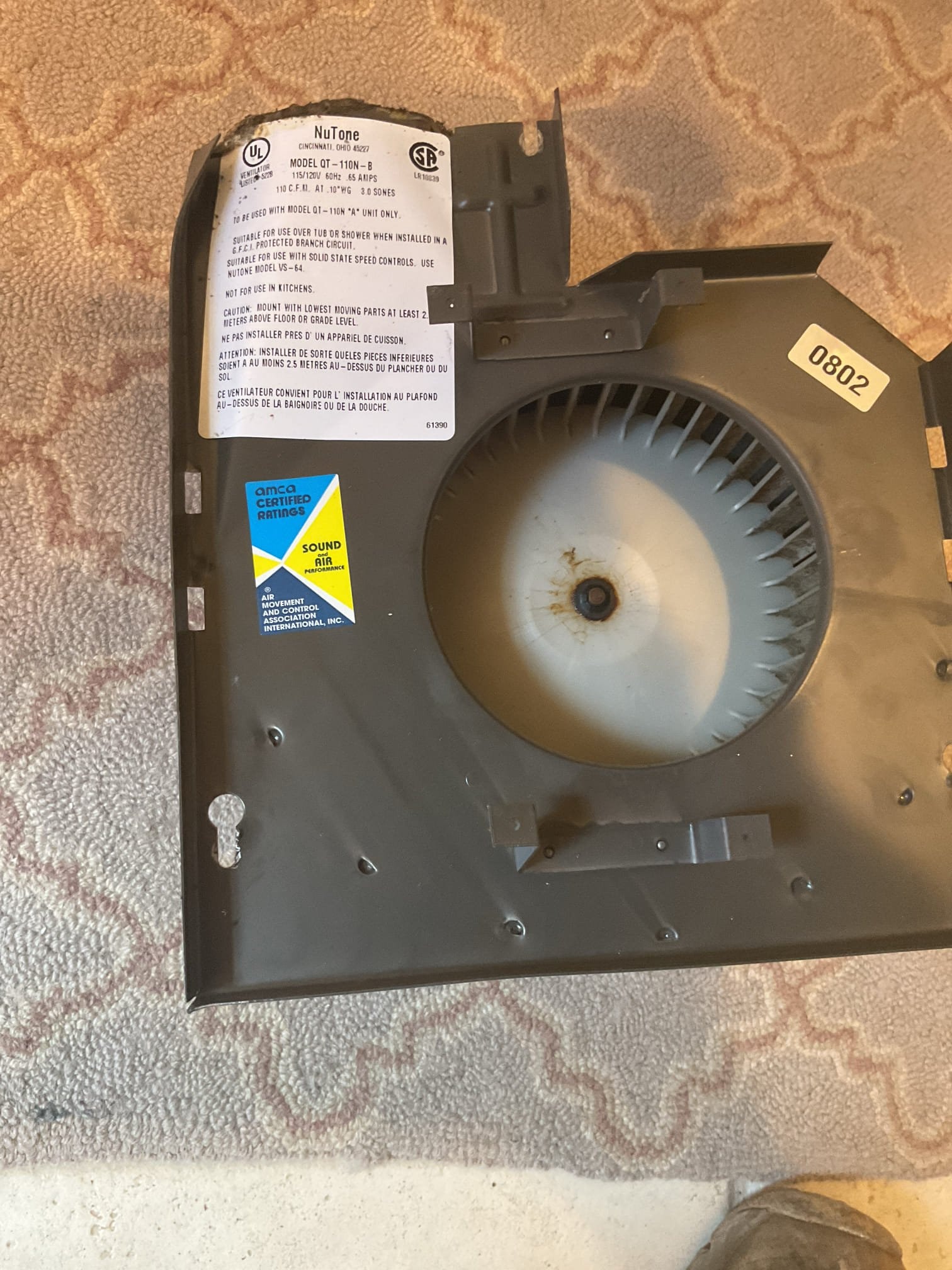 Bathroom Exhaust Fan Replacement & Outlet Upgrades in Raleigh completed by Touchstone Electric