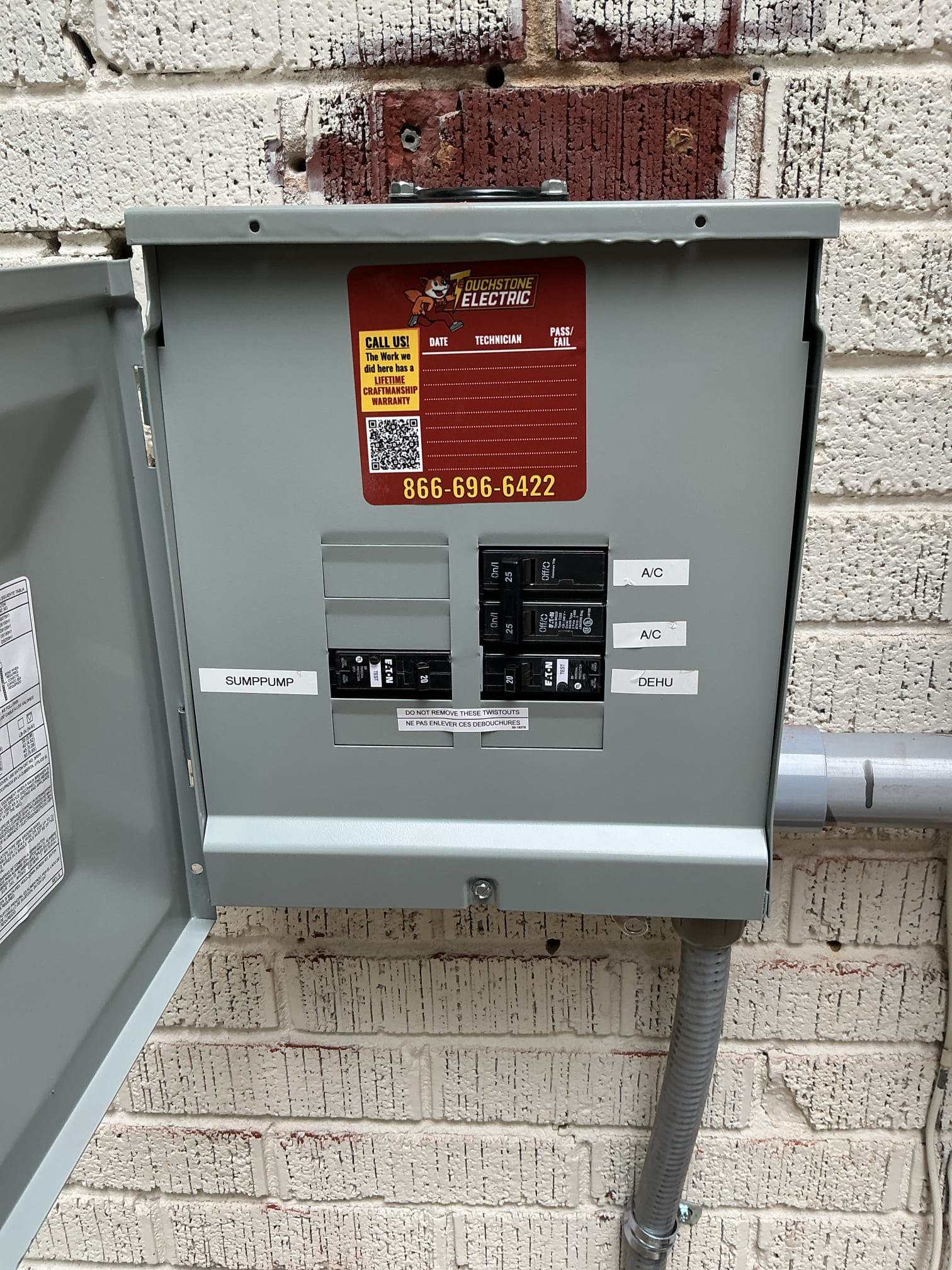 Shed Subpanel Installation & 20A Circuit Wiring in Charlotte, NC completed by Touchstone Electric