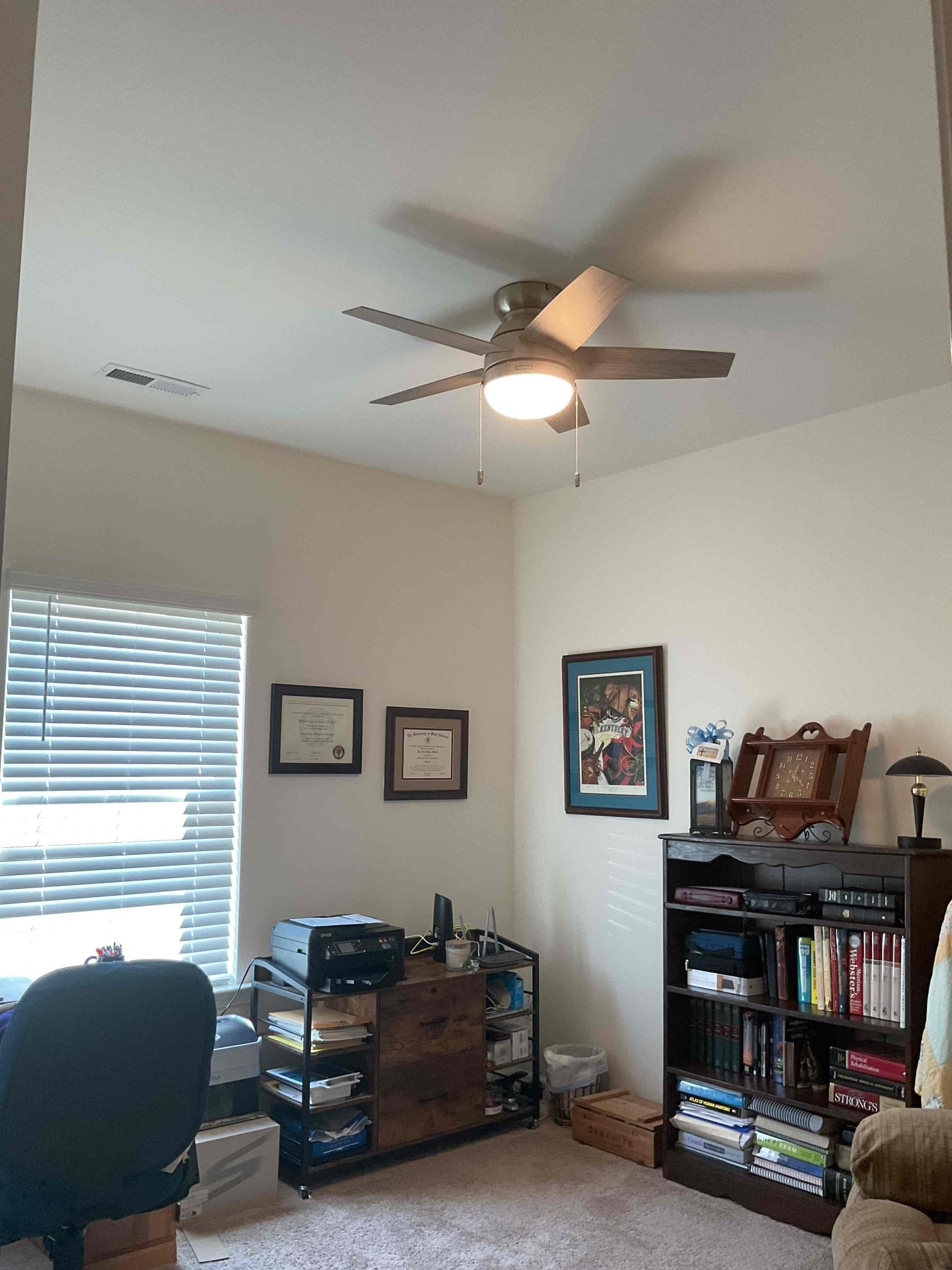 Ceiling Fan Installation for Guest Room & Office in Broadway, NC completed by Touchstone Electric