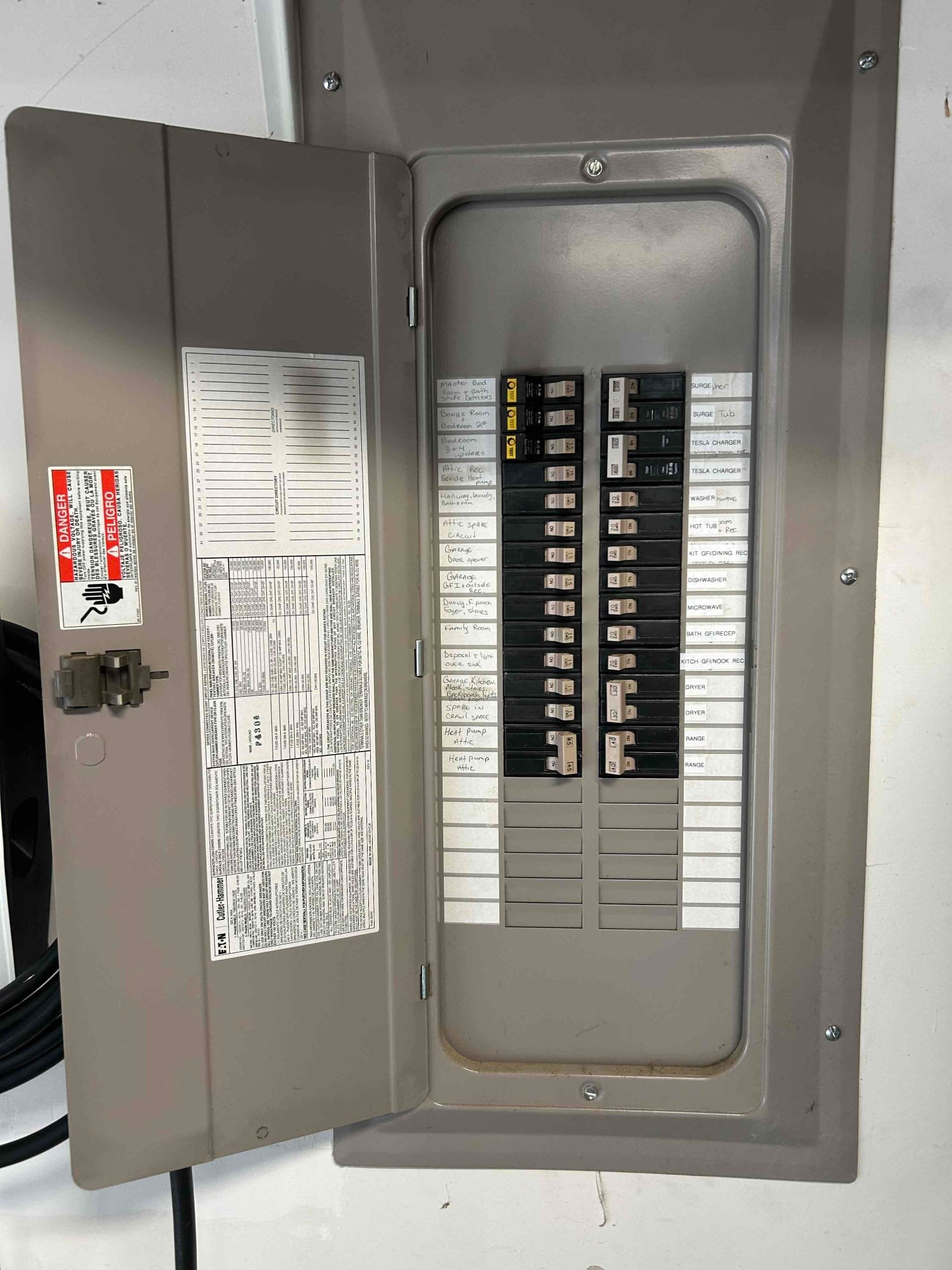Level 2 EV Charger Install & Surge Protection in Durham, NC completed by Touchstone Electric