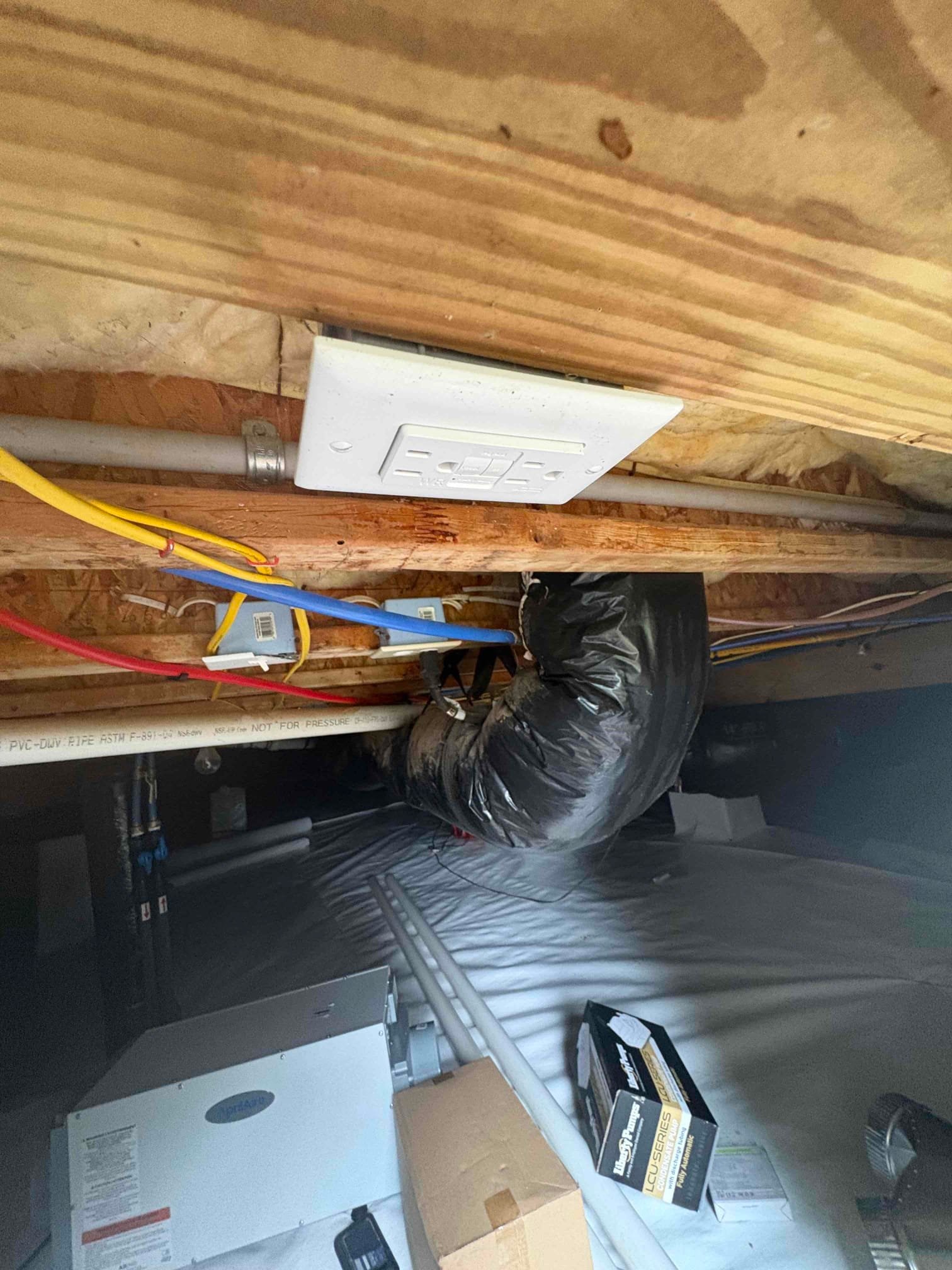 20A Circuit & Outlet Installation for Sump/Dehu in Denver, NC completed by Touchstone Electric