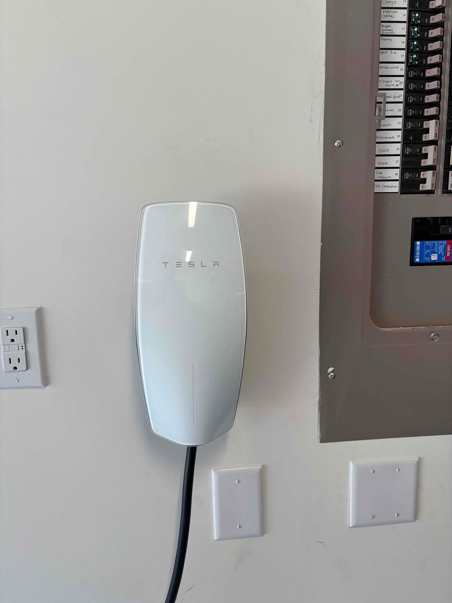 Hardwired Tesla Wall Connector Installation in Davidson, NC