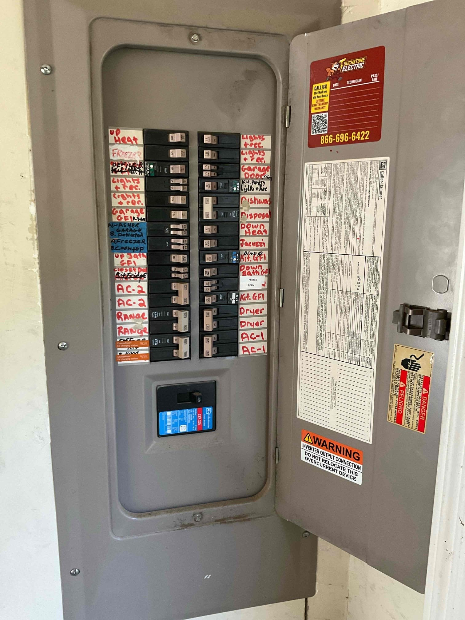 Tandem Circuit Breaker Replacement & Panel Repair in Stallings, NC completed by Touchstone Electric