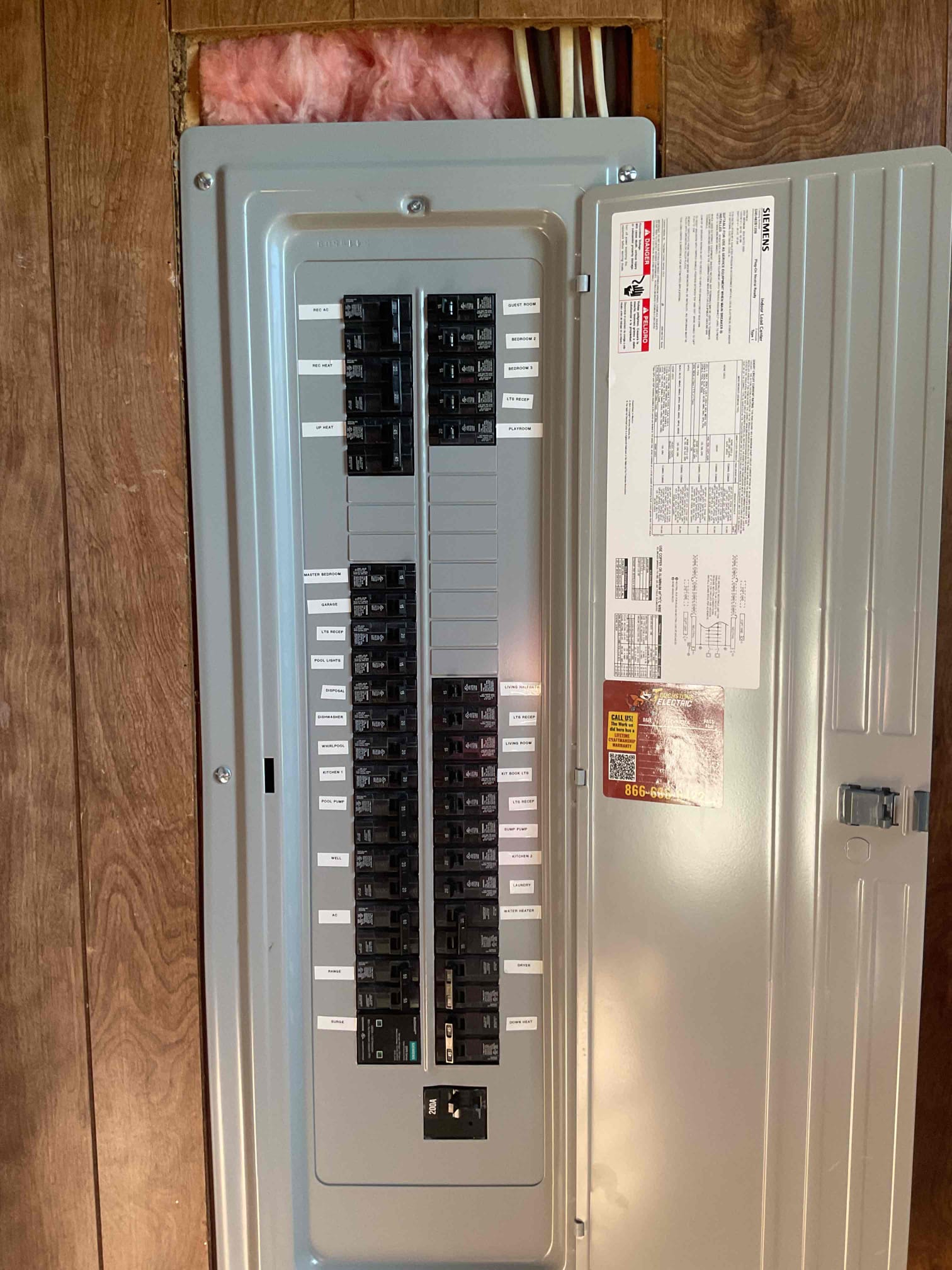 200A Electrical Panel Upgrade & Breaker Replacements in Matthews completed by Touchstone Electric