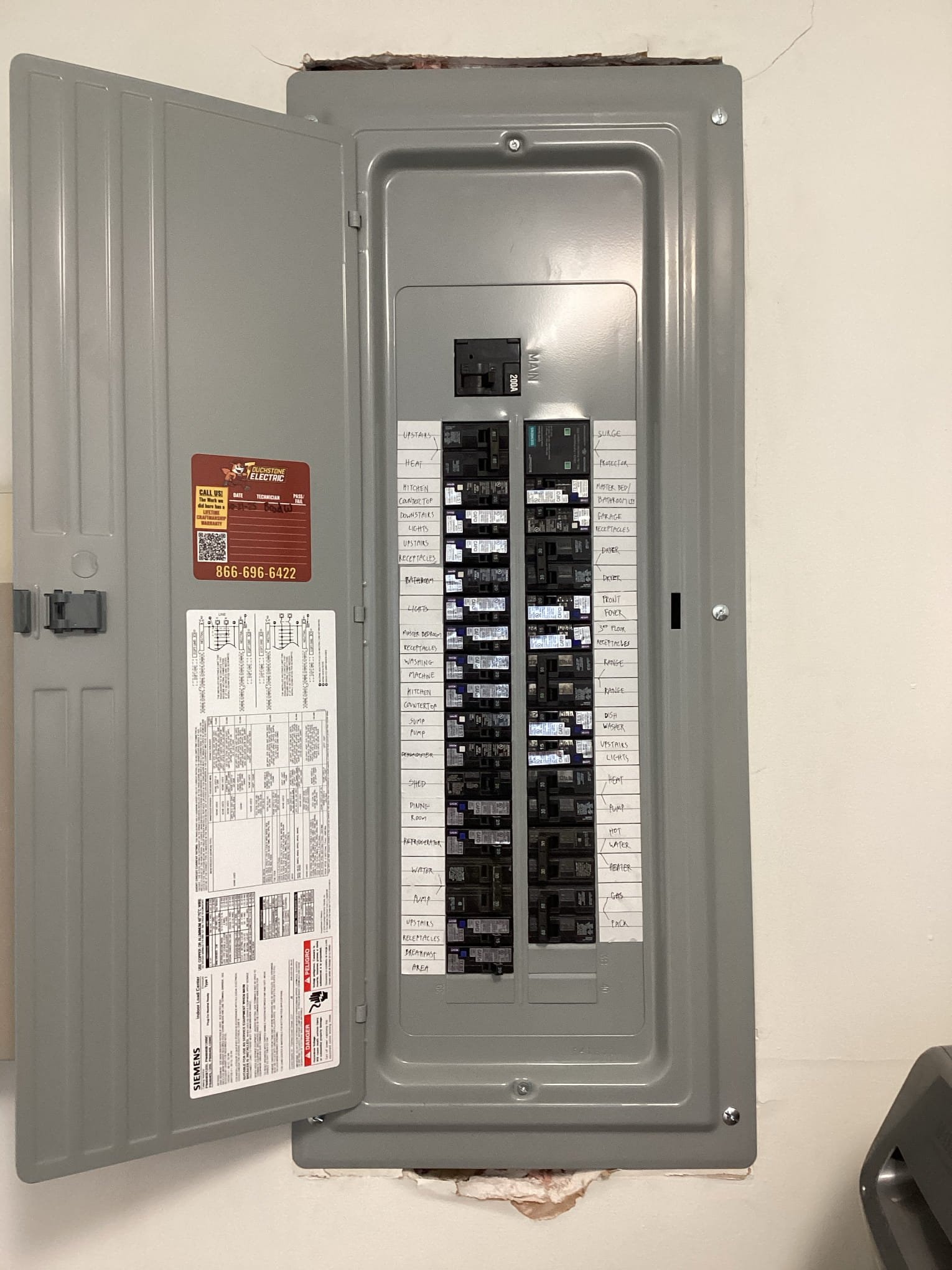 Electrical Panel Upgrade & Surge Protection in Nashville, NC completed by Touchstone Electric