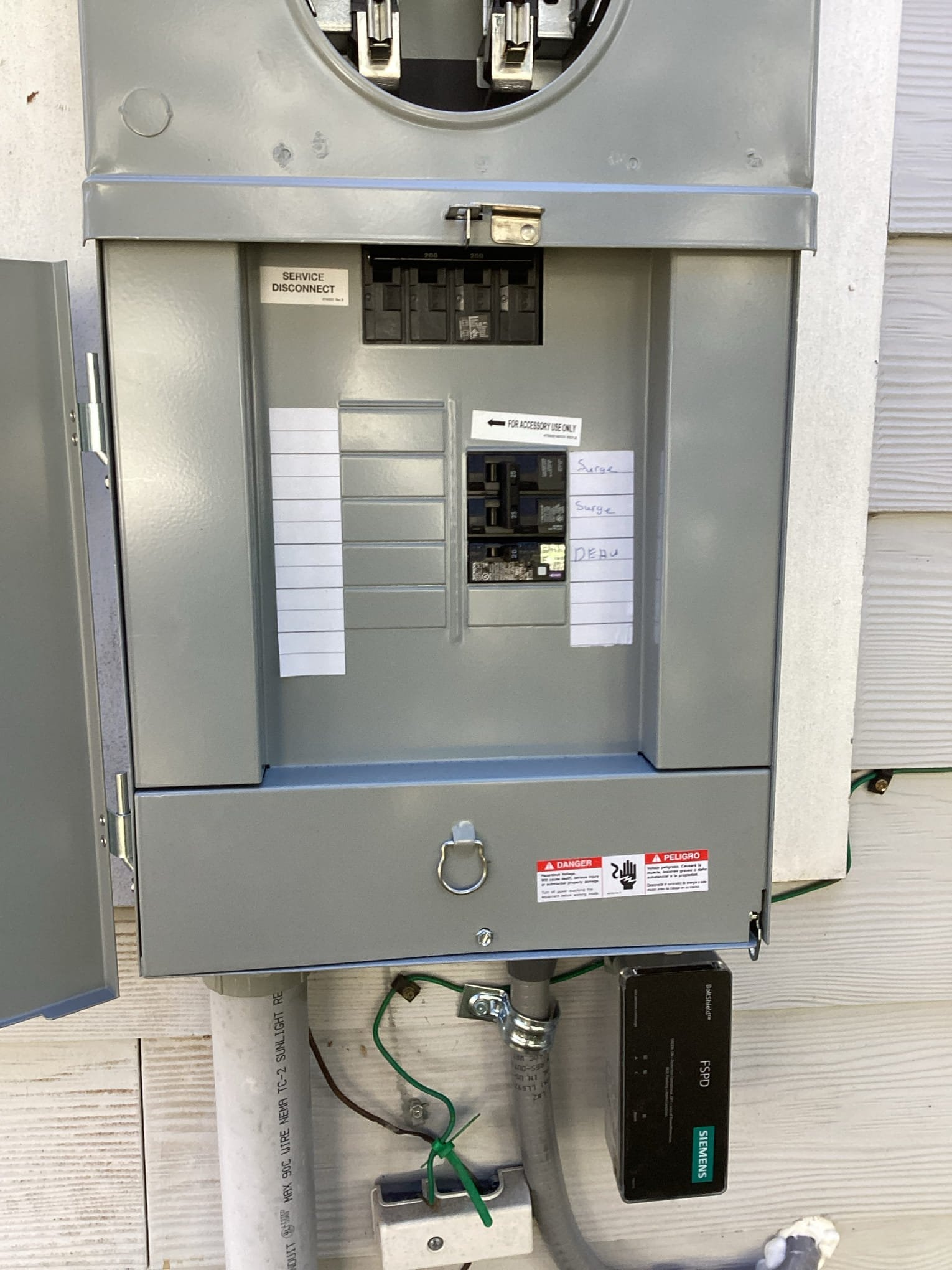 200A Meter-Panel Combo & Surge Protection in New Hill, NC completed by Touchstone Electric