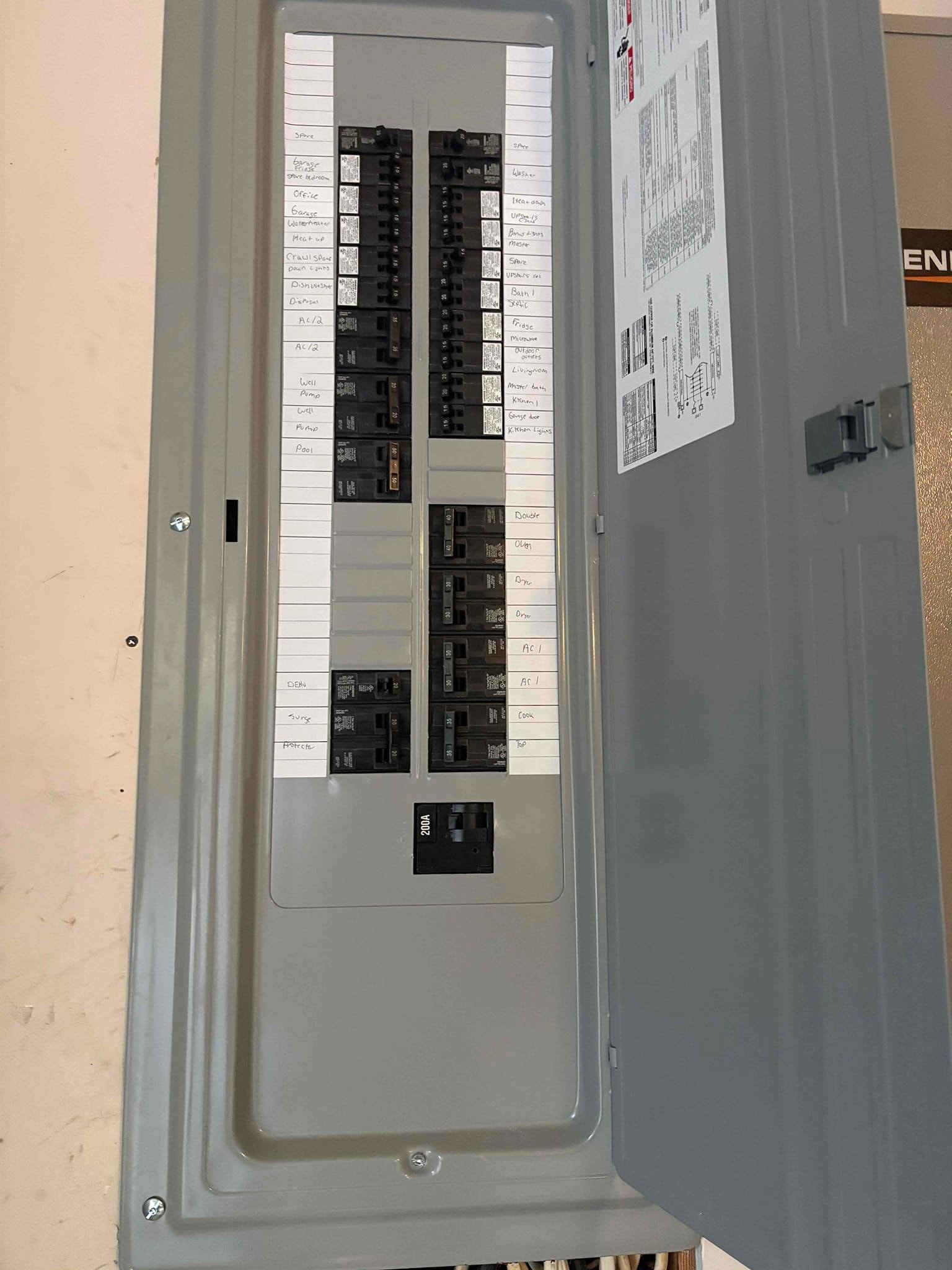 200A Electrical Panel Upgrade & Breaker Replacement | Weddington, NC completed by Touchstone Electric