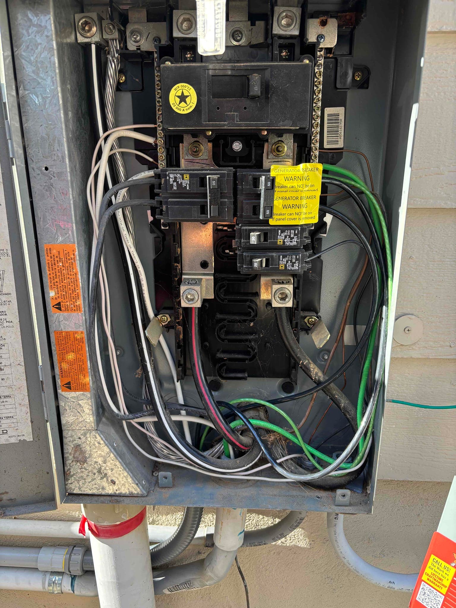 Manual Transfer Switch & Generator Inlet Installation in Seneca