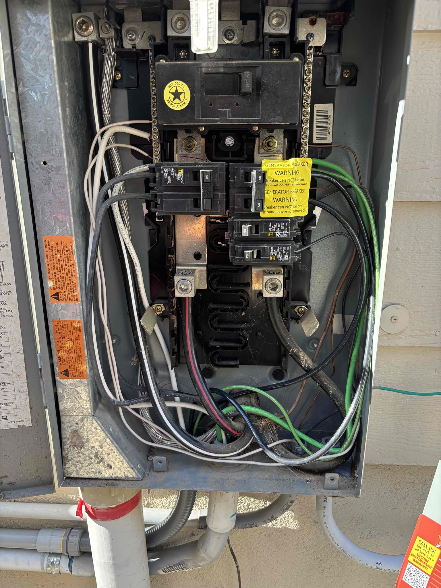 Manual Transfer Switch & Generator Inlet Installation in Seneca completed by Touchstone Electric