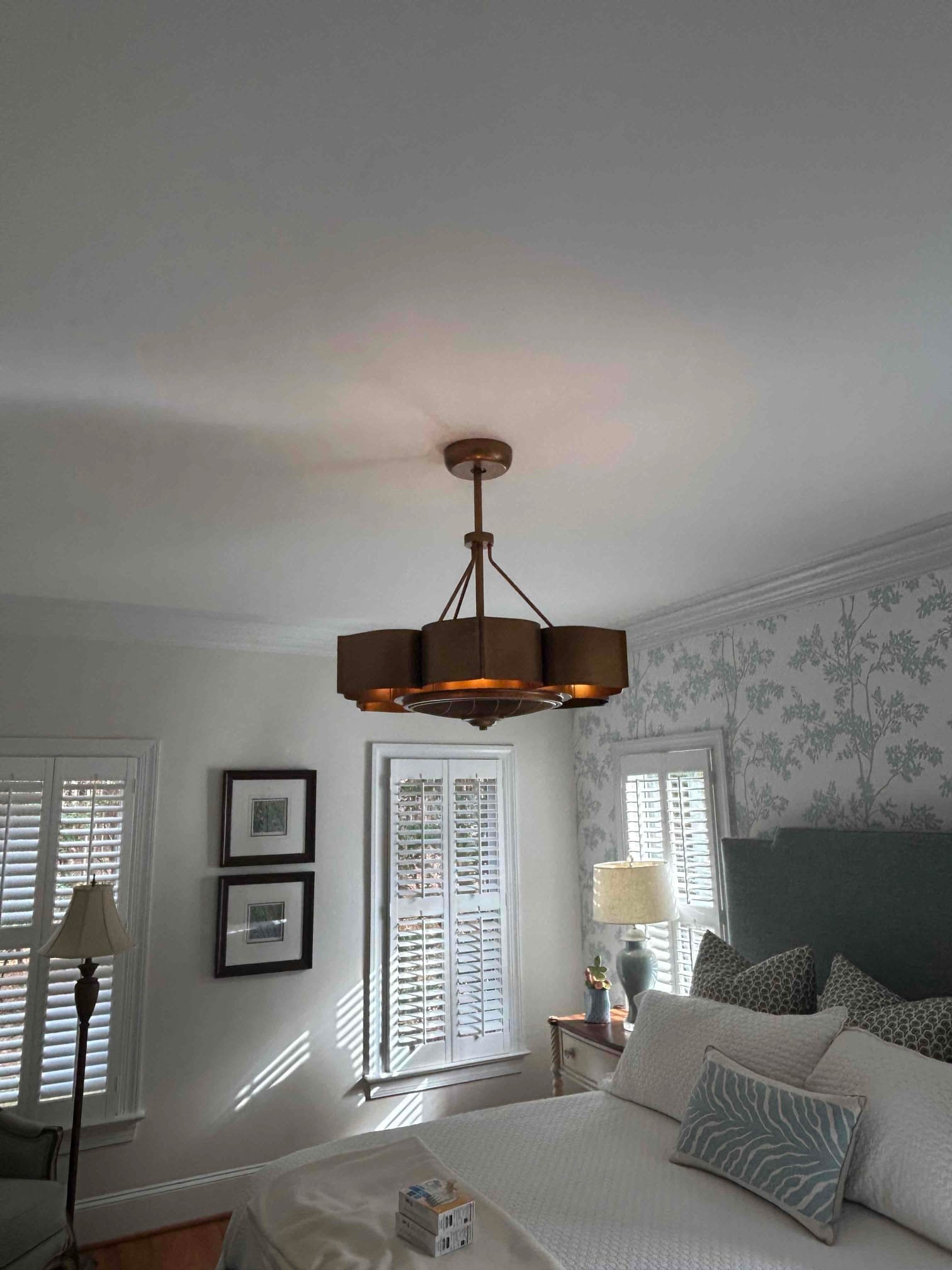 Ceiling Fan, Vanity Light & Dimmer Installation | Charlotte, NC completed by Touchstone Electric