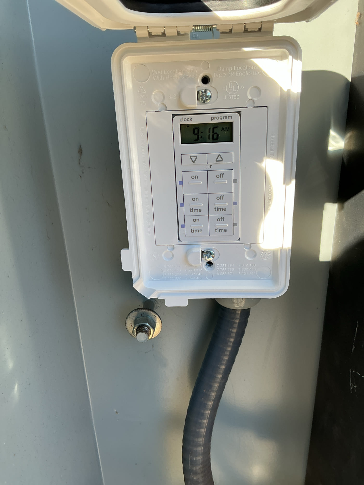 Digital Timer Installation for Tennis Court Lights in Charlotte completed by Touchstone Electric