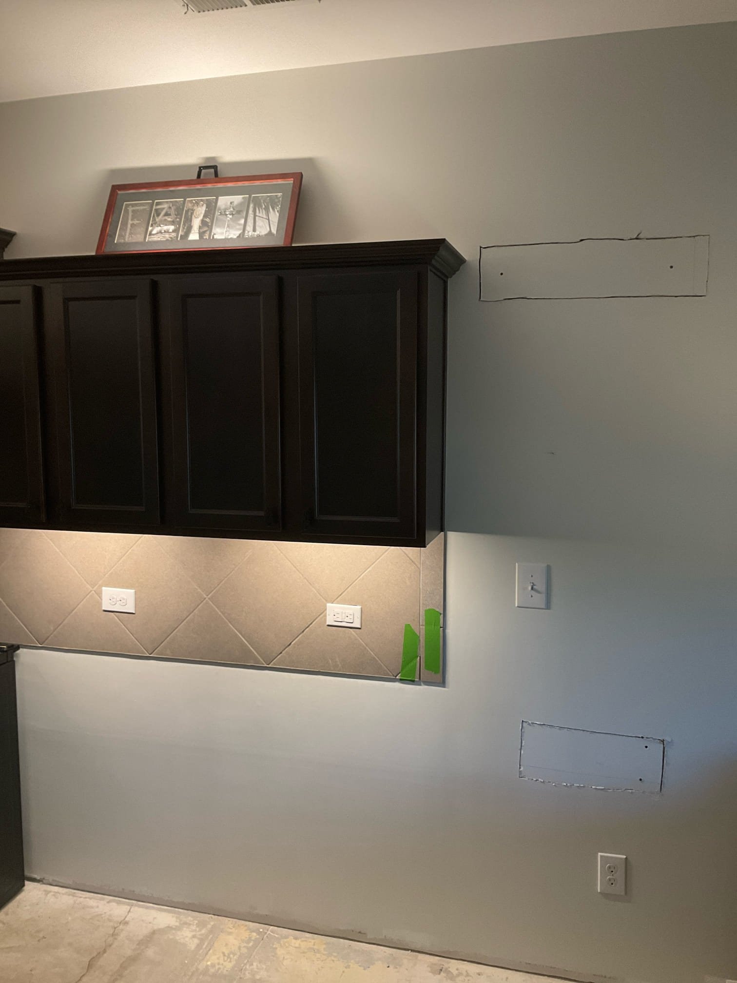 Ceiling wiring preparation for kitchen lighting installation in Rock Hill