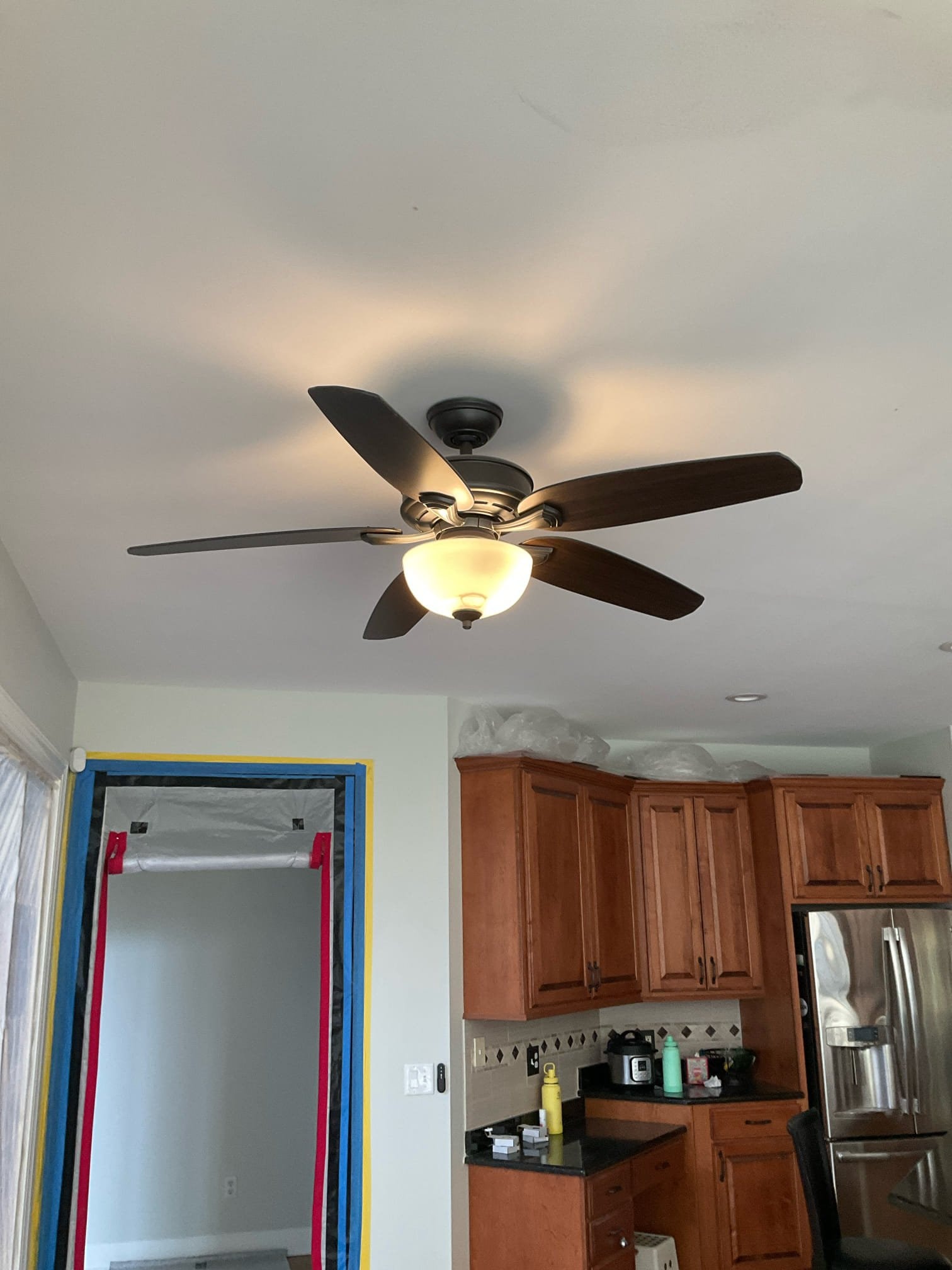 Kitchen Lighting, Fan & Outlet Relocation in Charlotte, NC completed by Touchstone Electric